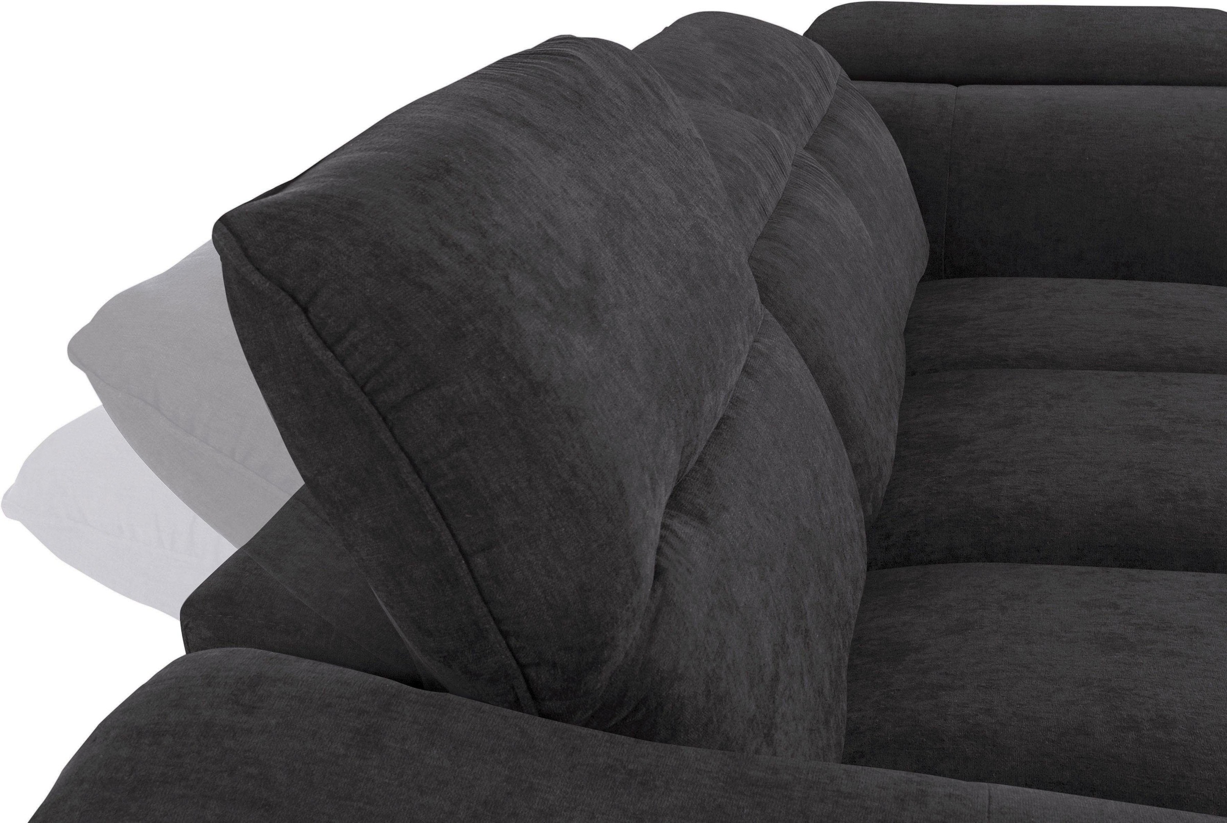 COTTA Polstergarnitur »Teresa L-Form«, (Set), Set bestehend aus: Ecksofa mit Kopfteilverstellung & Hocker