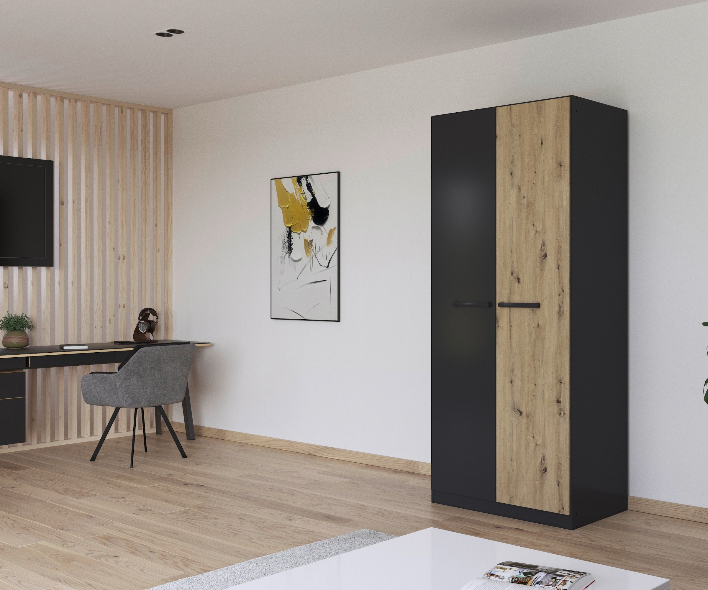 rauch Drehtürenschrank »Kleiderschrank Schrank Garderobe Garderobenschrank Stauraumwunder MODI« optional mit Spiegel MADE IN GERMANY