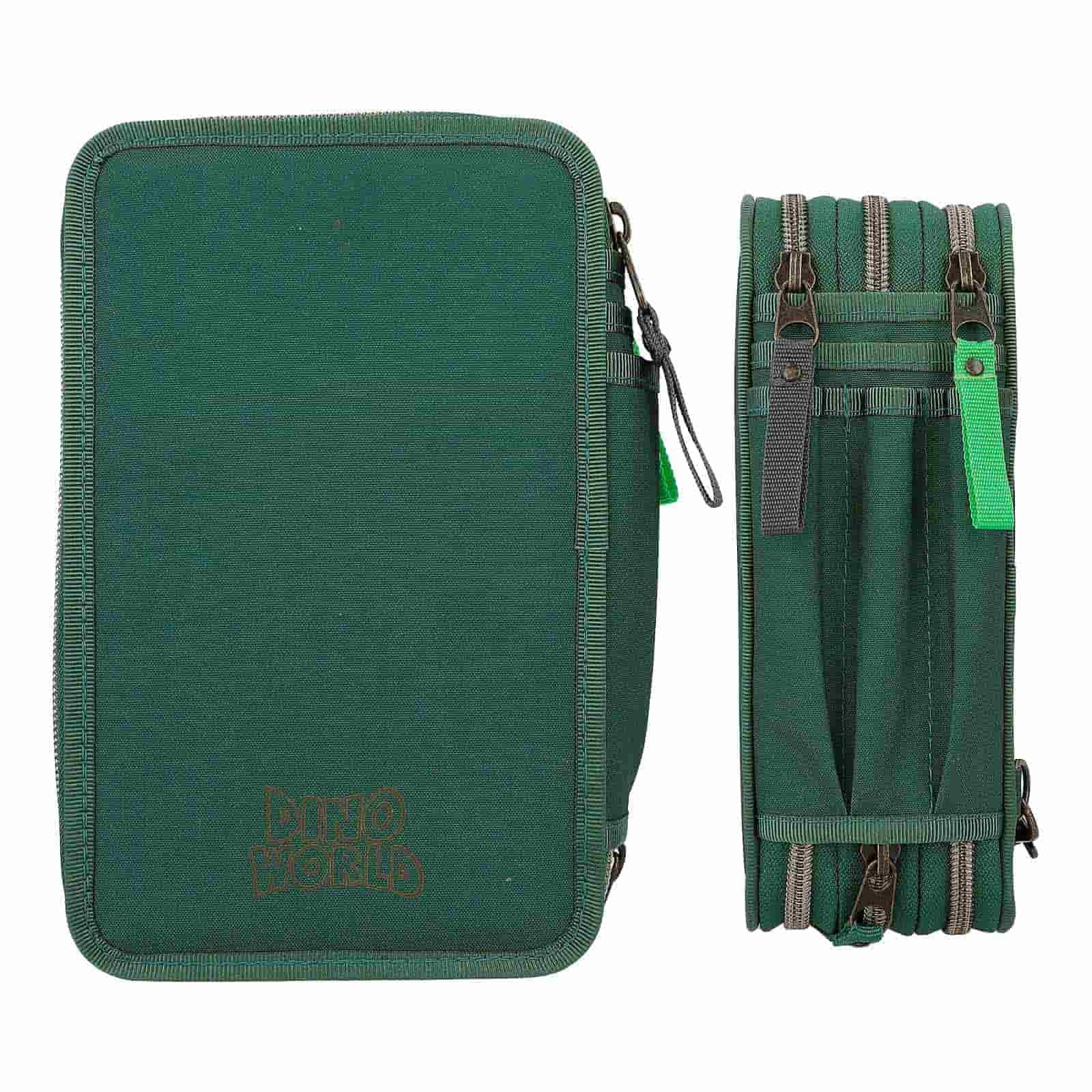 Depesche Buntstift »3-Fach Federtasche T-Rex Dino World 20 x 13 cm grün«