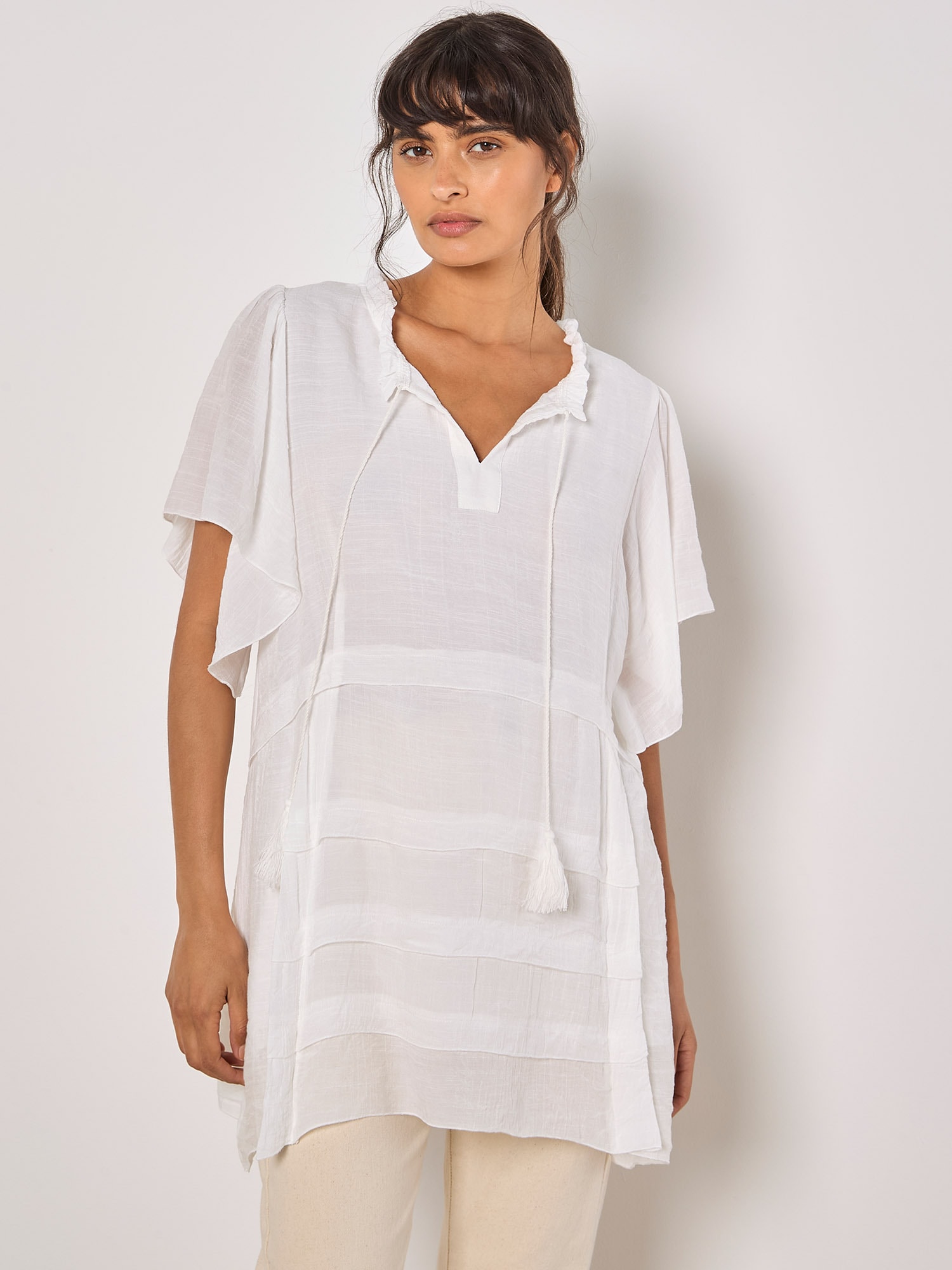 Apricot Longbluse »Bluse« mit Flügelärmeln