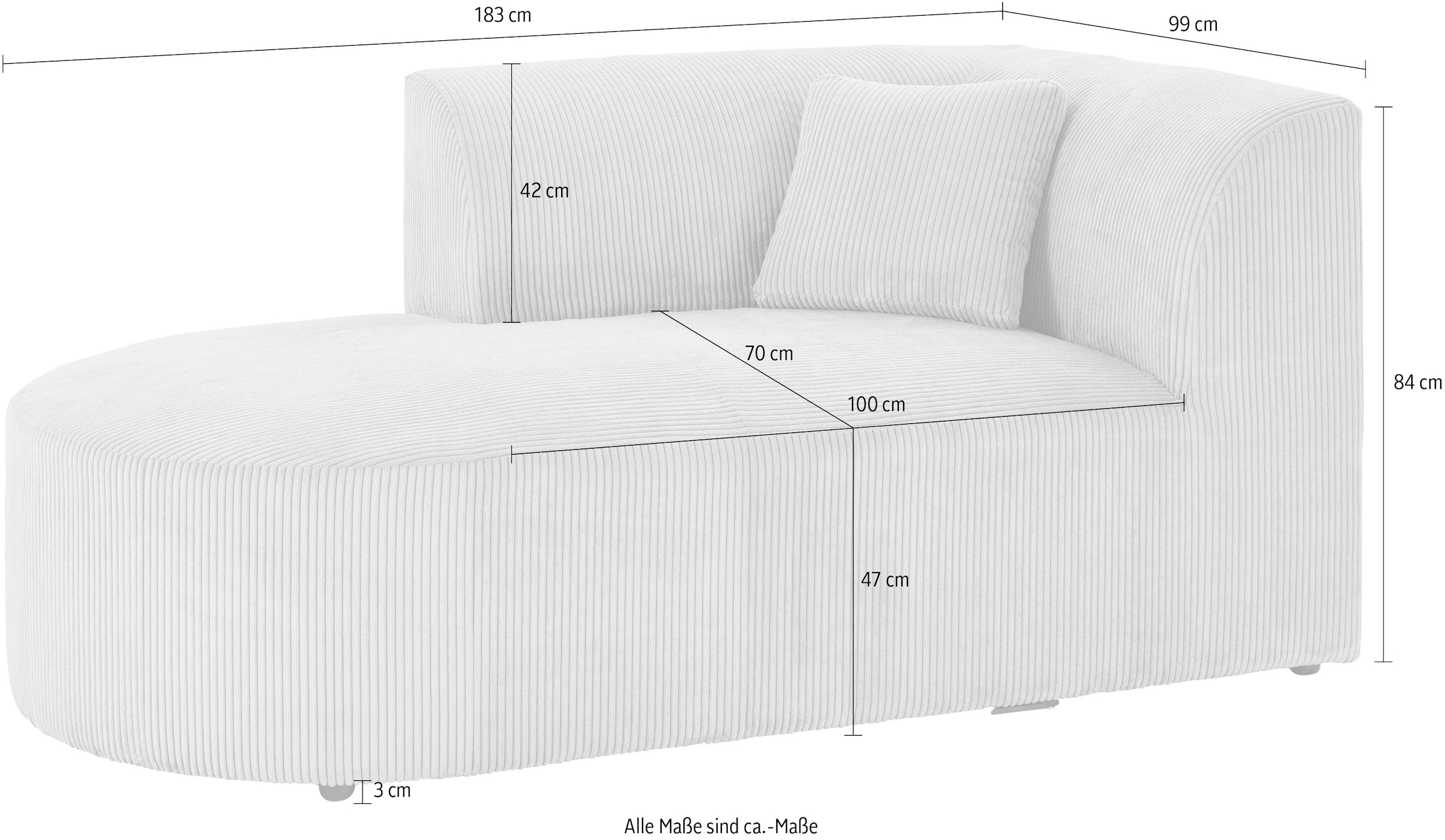andas Sofa-Eckelement »Alesund«, als Einzelelement oder Modulteil