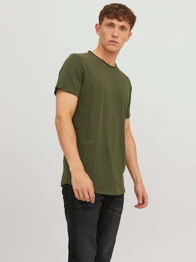 Jack & Jones Rundhalsshirt »JJEBASHER TEE O-NECK SS NOOS«, mit Rundhalsausschnitt