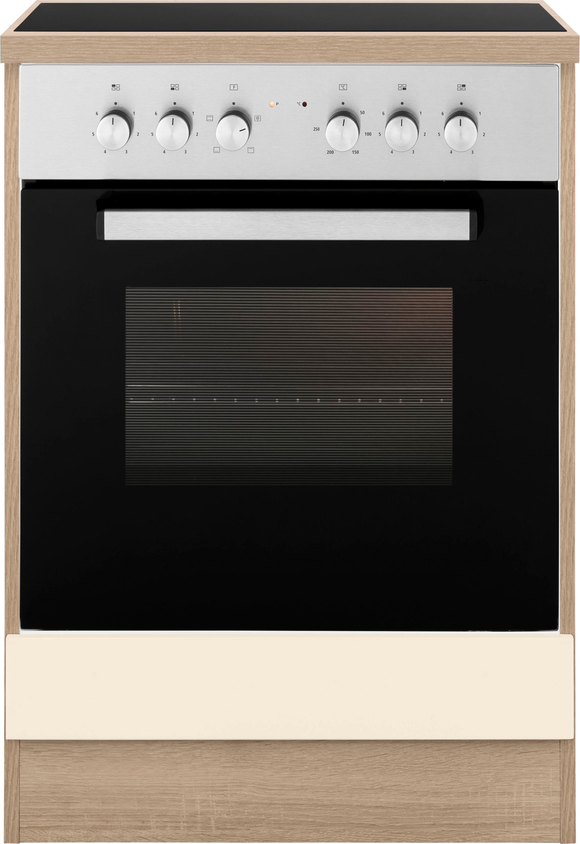 Kochstation Herdumbauschrank »KS-Virginia«, 85 cm hoch, 60 cm breit, Nische für Ofen B/H/T: 56/59/55 cm