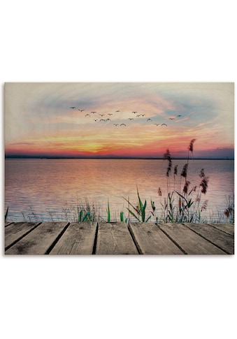 Artland Holzbild »Der See in den Farben der Wolken«, Seebilder, (1 St.) kaufen