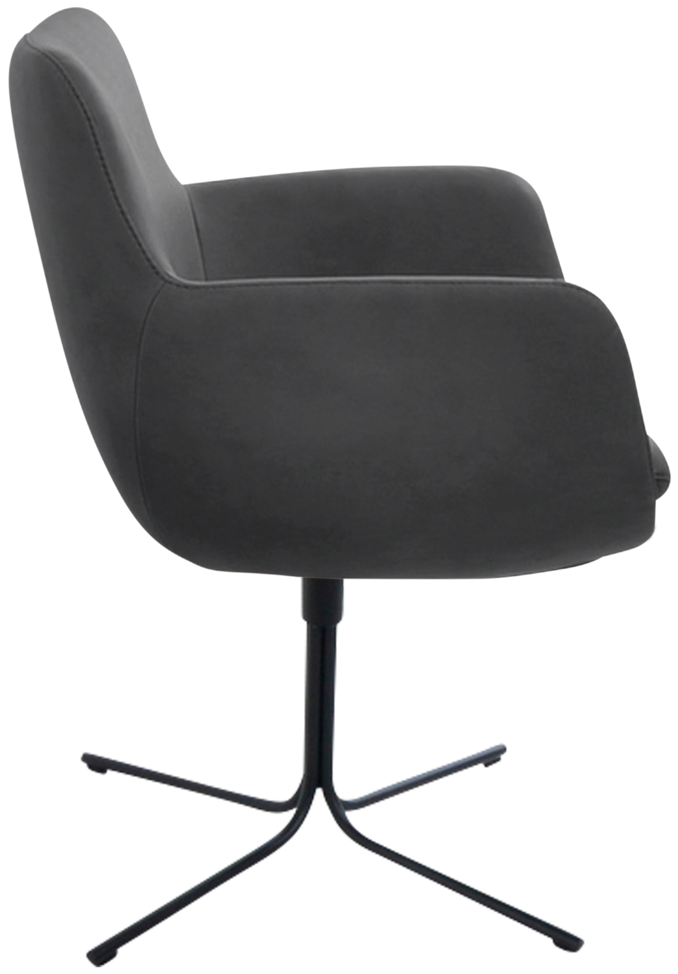 K+W Komfort & Wohnen Drehstuhl »Pego« () filigranem 4-Fuß-Gestell in schwarz