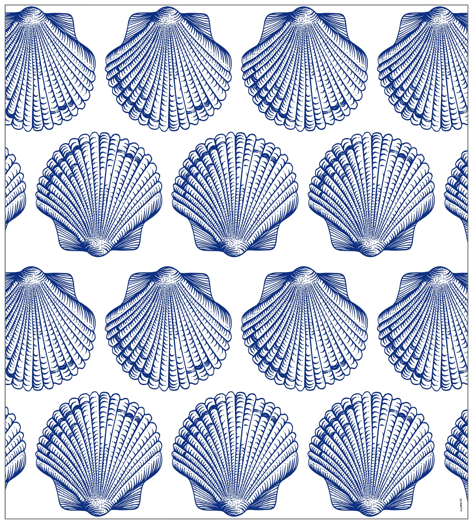 MySpotti Fensterfolie »Look Shells blue«, halbtransparent, glattstatisch  haftend, 90 x 100 cm, statisch haftend kaufen bei OTTO