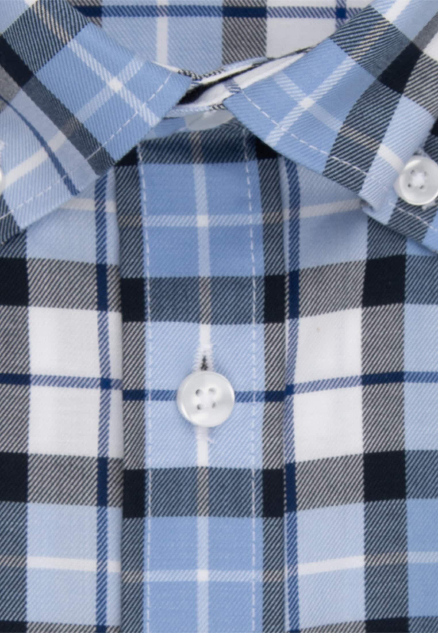 seidensticker Businesshemd »Regular«, Regular Kurzarm Button-Down-Kragen Karo