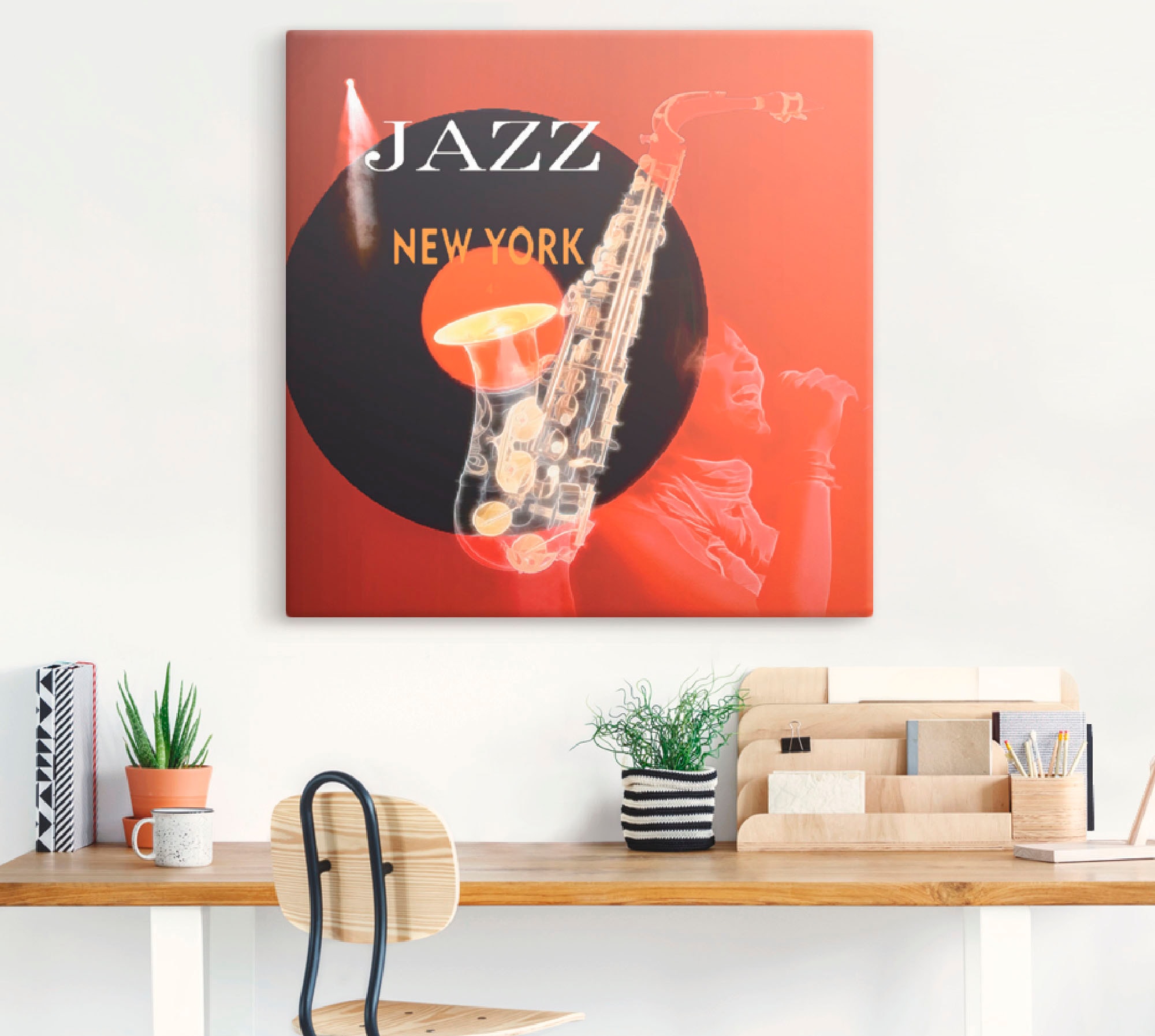 Artland Wandbild »Musik abstrakte Collage«, Instrumente, (1 St.), als Leinwandbild, Poster in verschied. Größen
