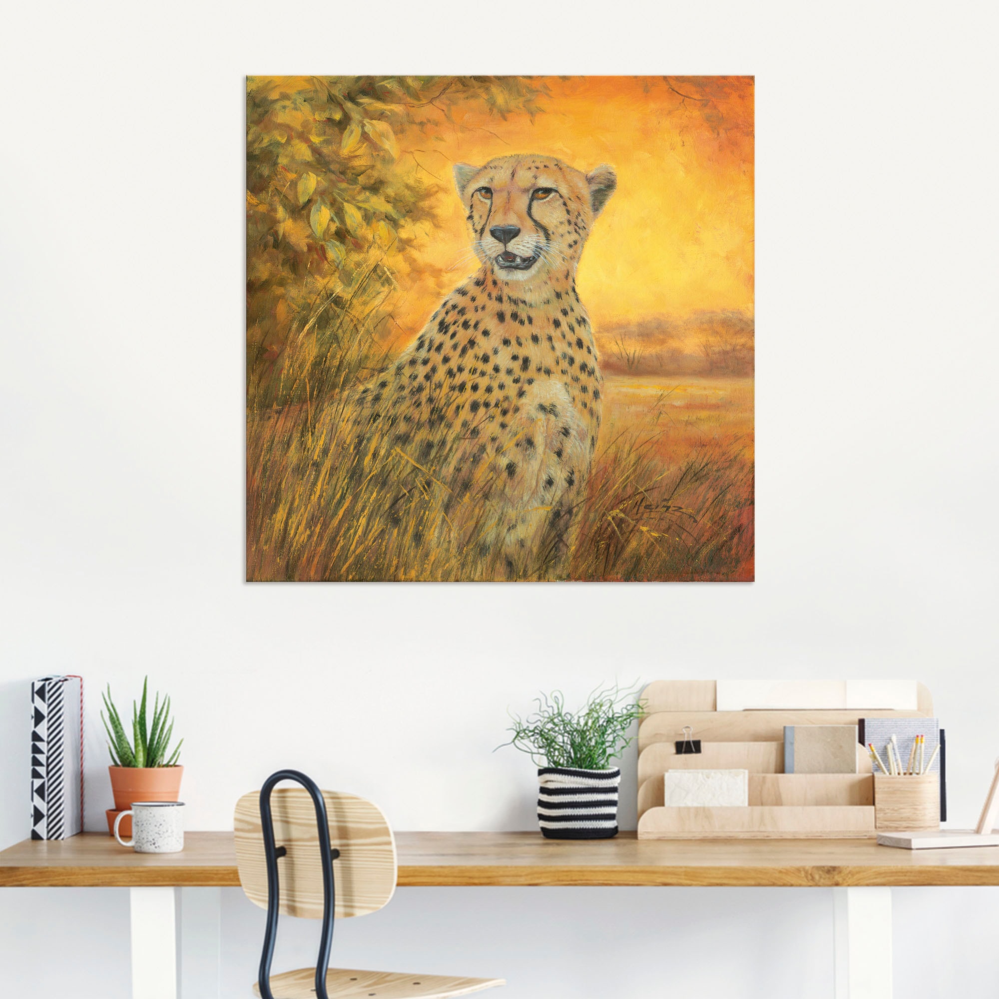 Artland Wandbild »Porträt Gepard«, Geparden Bilder, (1 St.), als Alubild, Outdoorbild, Poster in verschied. Größen