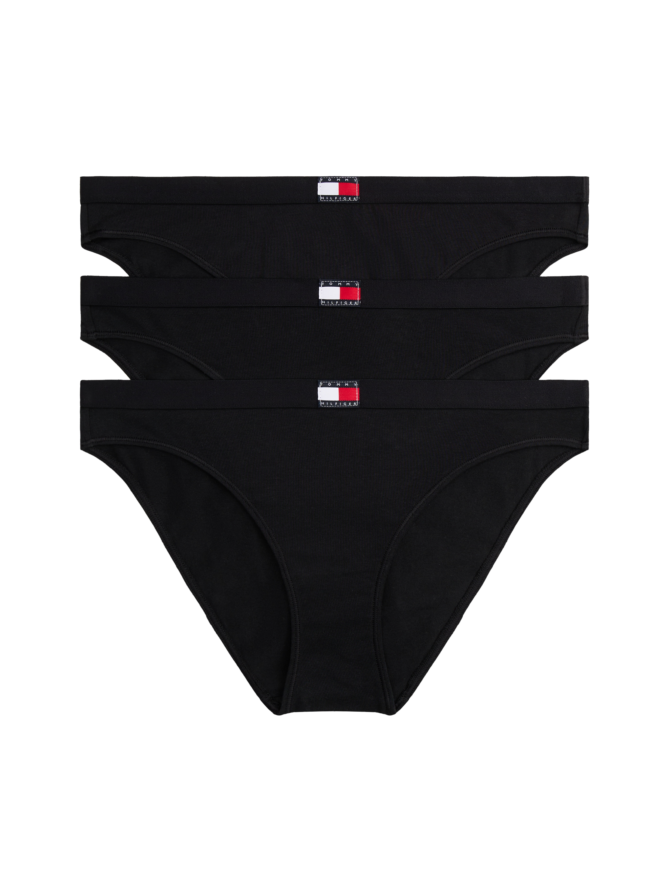 Tommy Hilfiger Underwear Slip »3 PACK BIKINI (EXT.SIZES)«, (3 St.), Logo am Bund, aus Baumwoll-Stretch