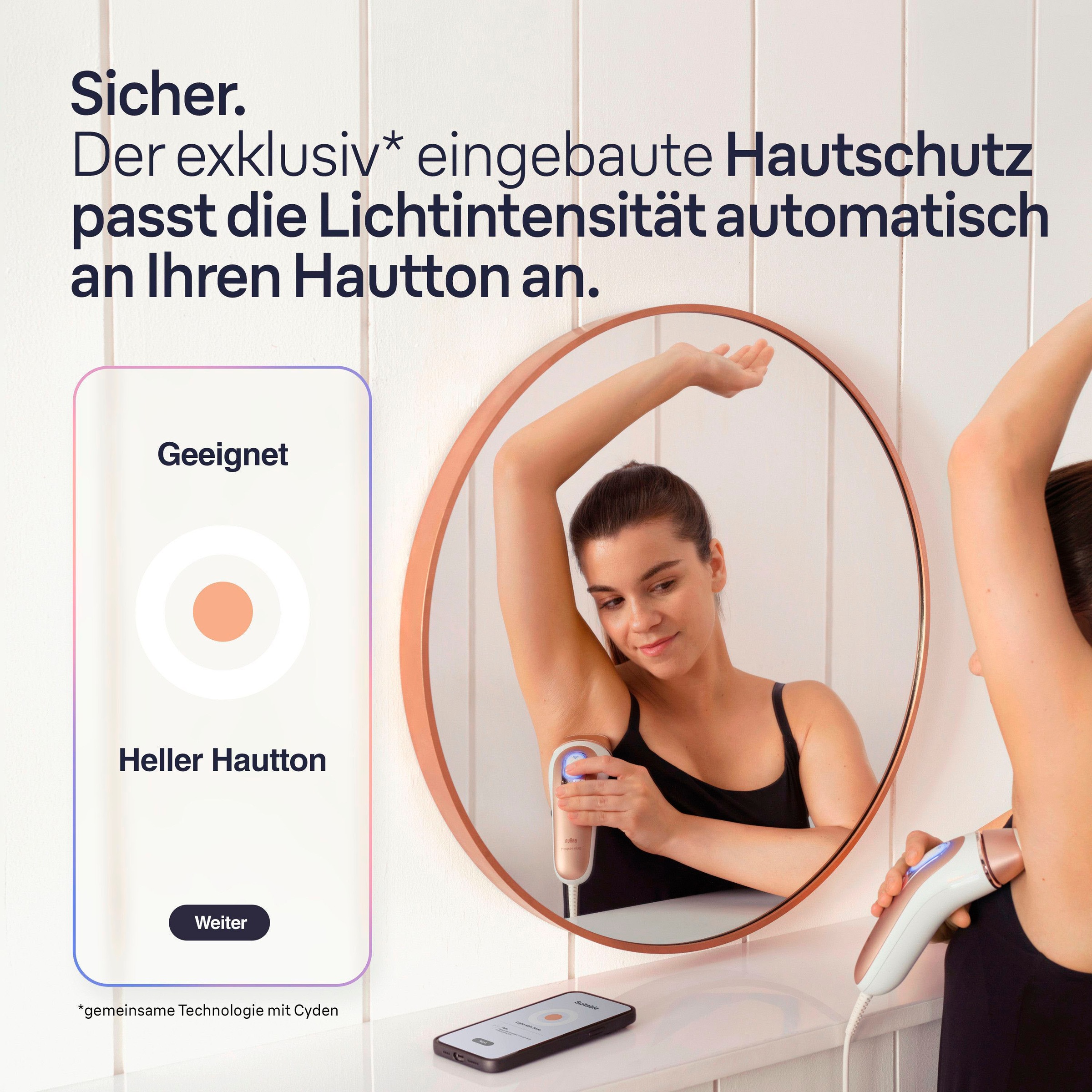 Braun IPL-Haarentferner »Smart Skin i·expert PL7147«, 2 Aufsätze für Gesicht & Körper, Venus Rasierer & Aufbewahrungstasche