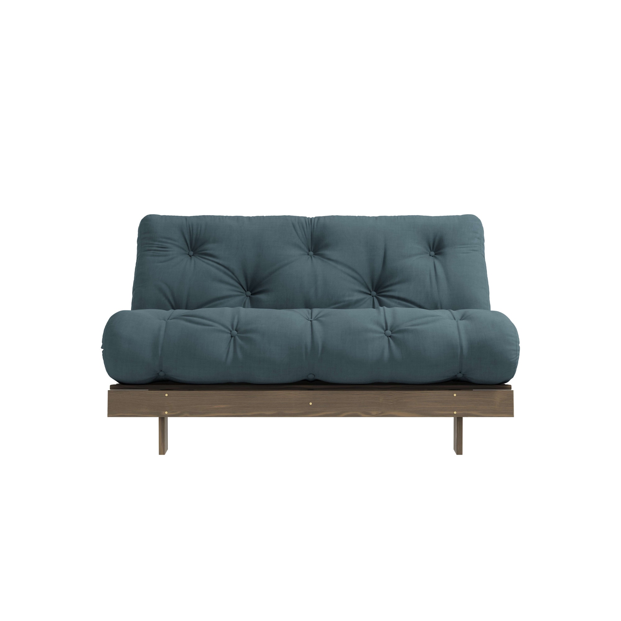 Karup Design Daybett »Daybett Roots Schlafsofa – Gästebett & Sofa aus FSC -Kiefer« Inkl. Futonmatratze in blau, Größe Liegefläche B/L: 140 cm x 200...