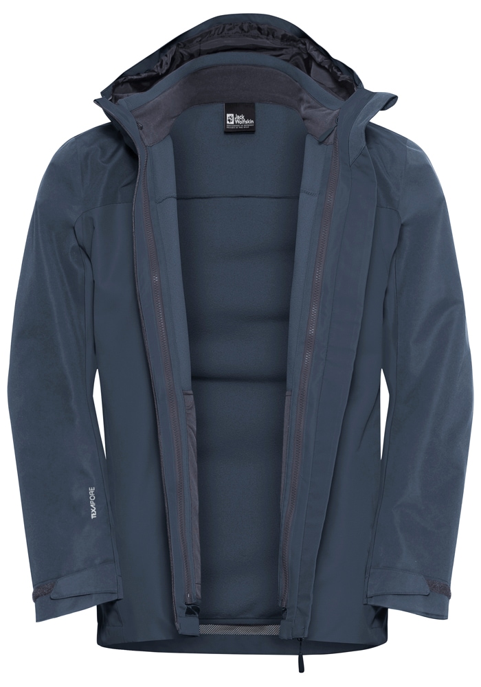 Jack Wolfskin 3-in-1-Funktionsjacke »TAUBENBERG 3IN1 JKT M«, mit Kapuze