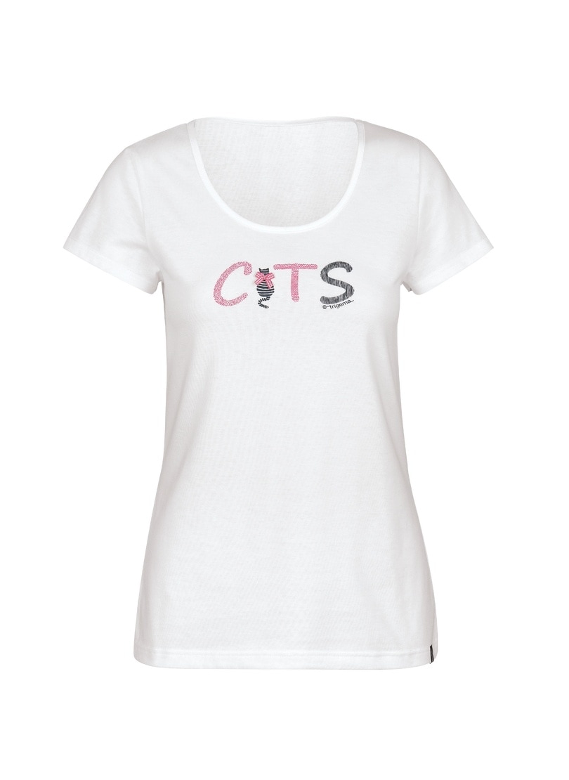 Trigema T-Shirt »TRIGEMA Schlafshirt mit Cats-Schriftzug« bei OTTOversand