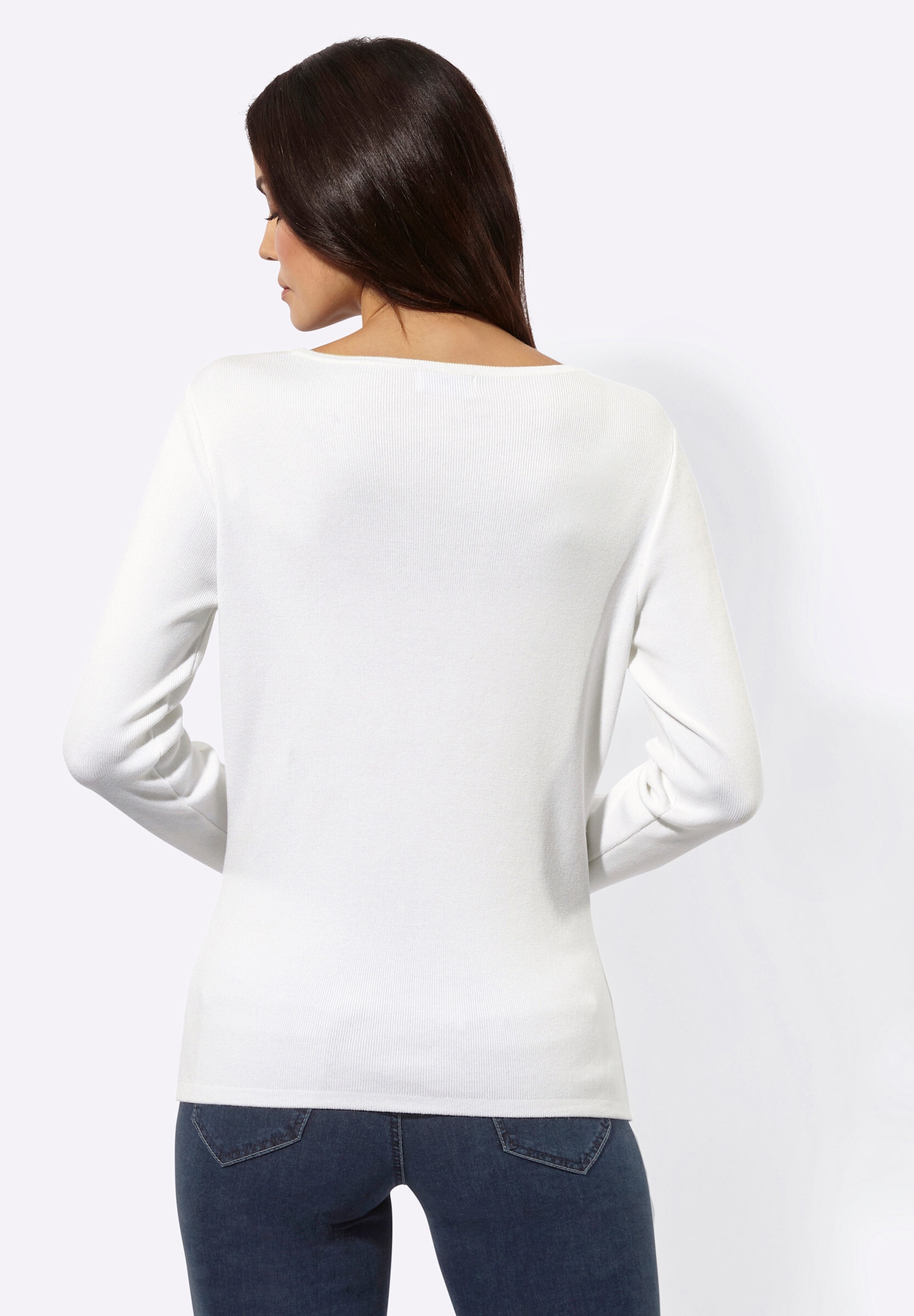 creation L Strickpullover »Pullover Langarm-Pullover mit Cut-out«