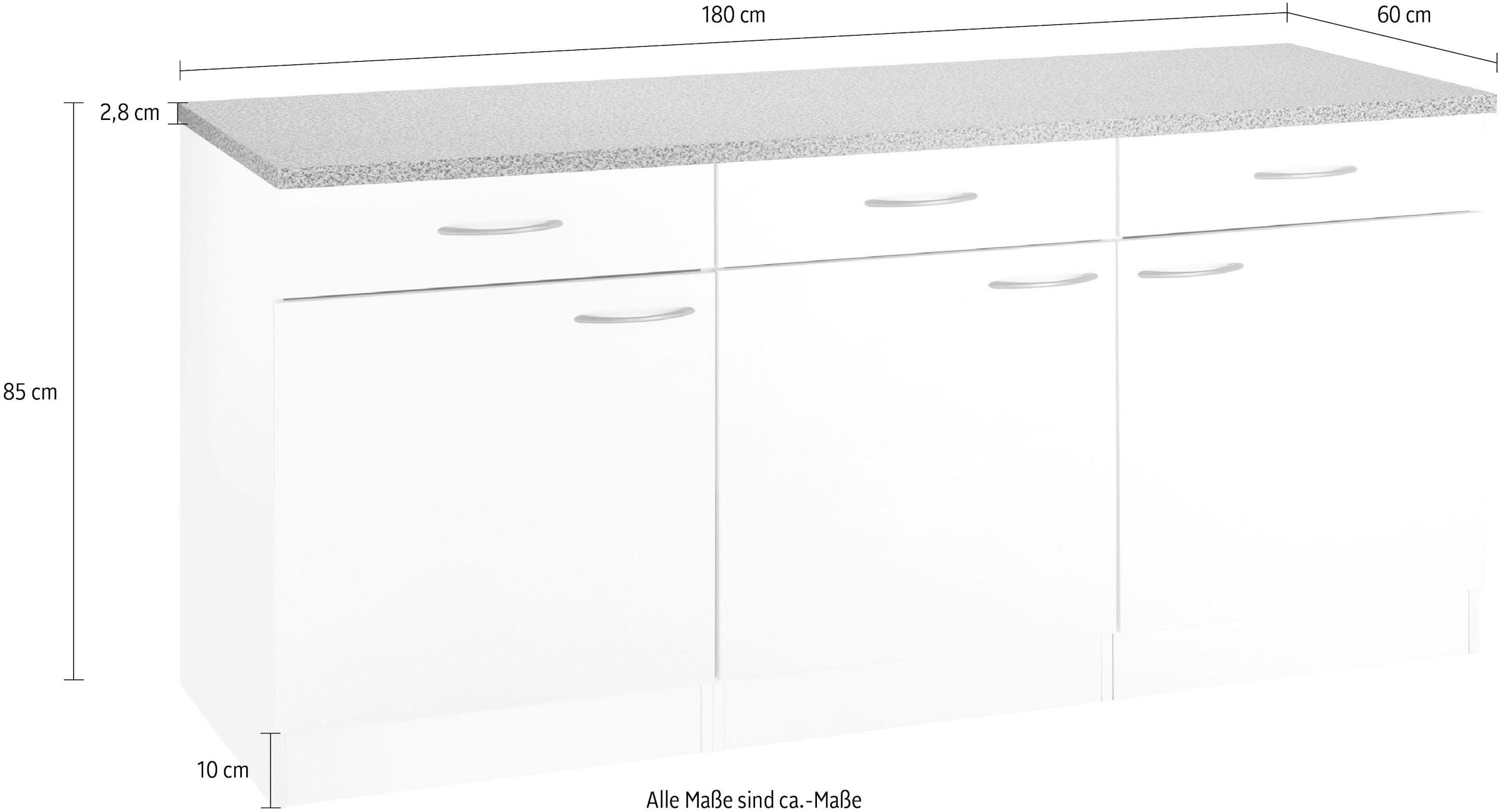 wiho Küchen Unterschrank bei 180 breit cm online »Kiel«, bestellen OTTO