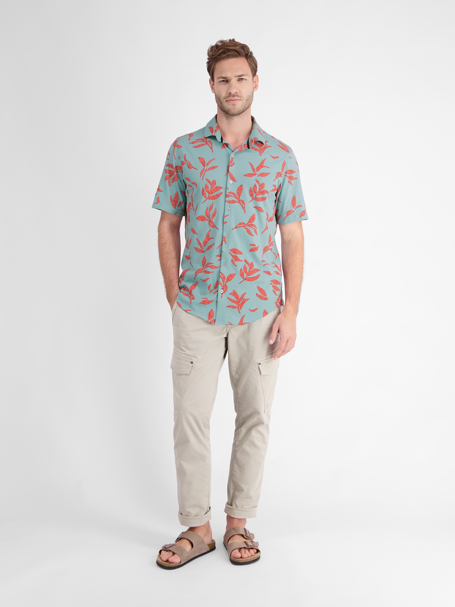 LERROS Kurzarmhemd »LERROS Kurzarmhemd mit floralem Print«