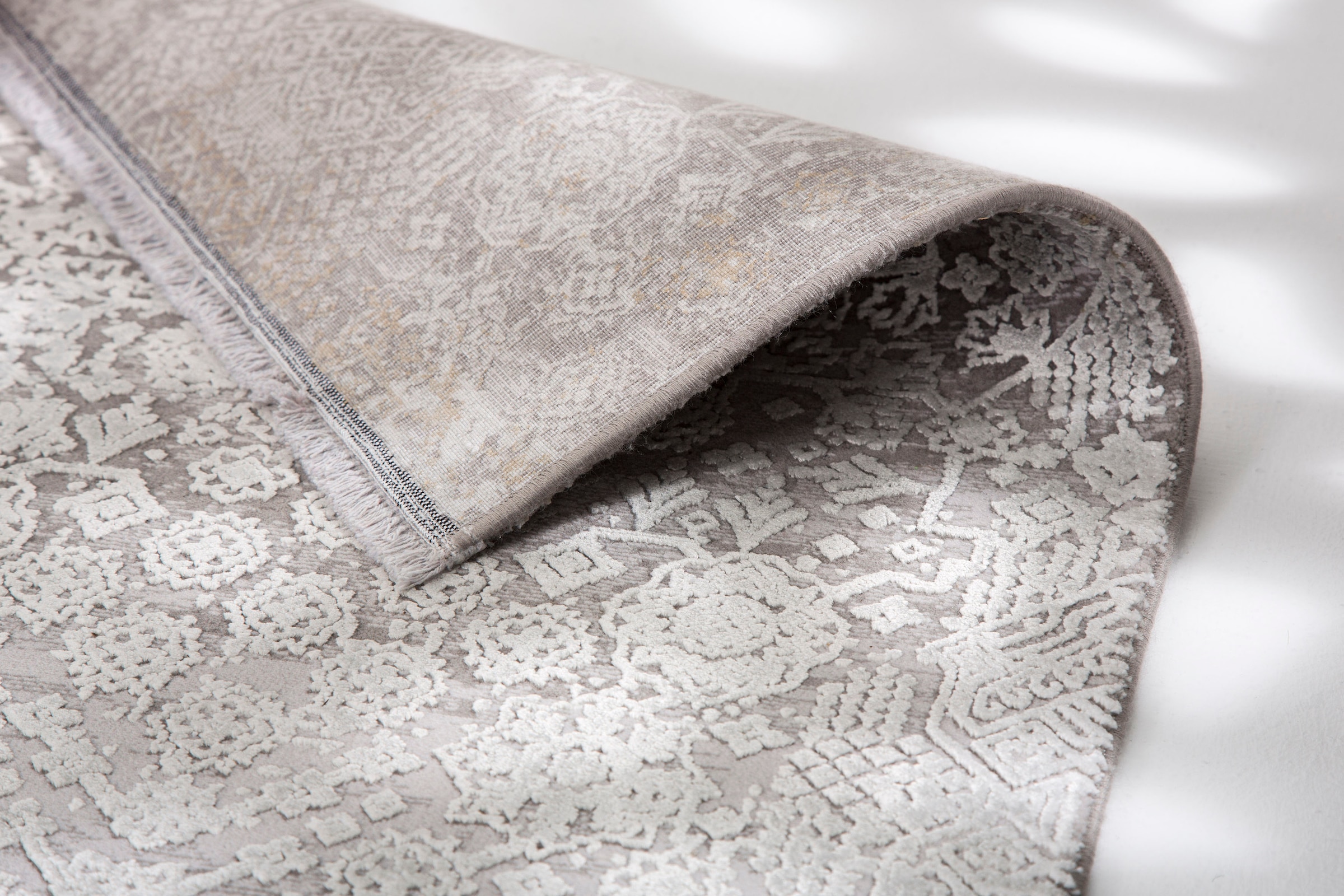 ASTRA Teppich »Gravina 231« rechteckig 8 mm Höhe seidiger Schimmer durch Viskose, Hoch Tief Struktur, Wohnzimmer