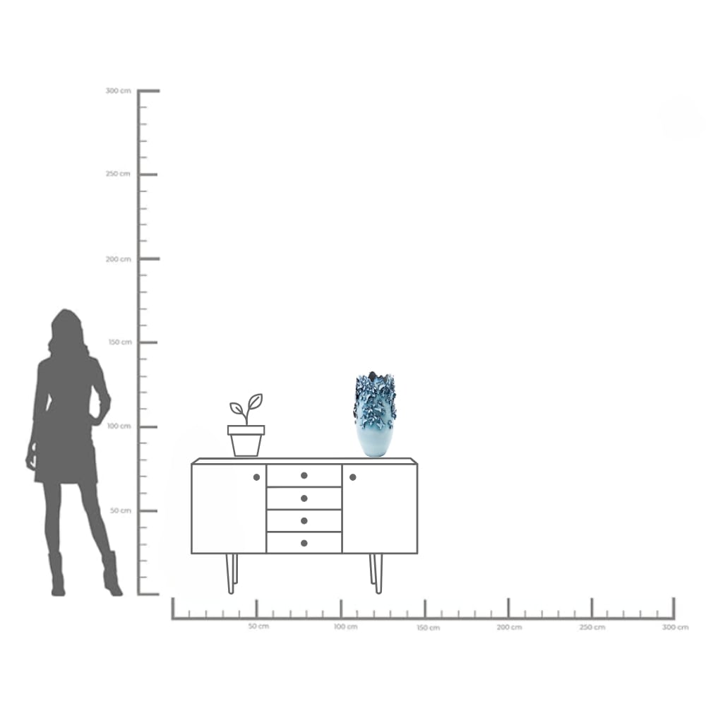 Kare Design Dekovase »Butterflies Lightblue 50cm«