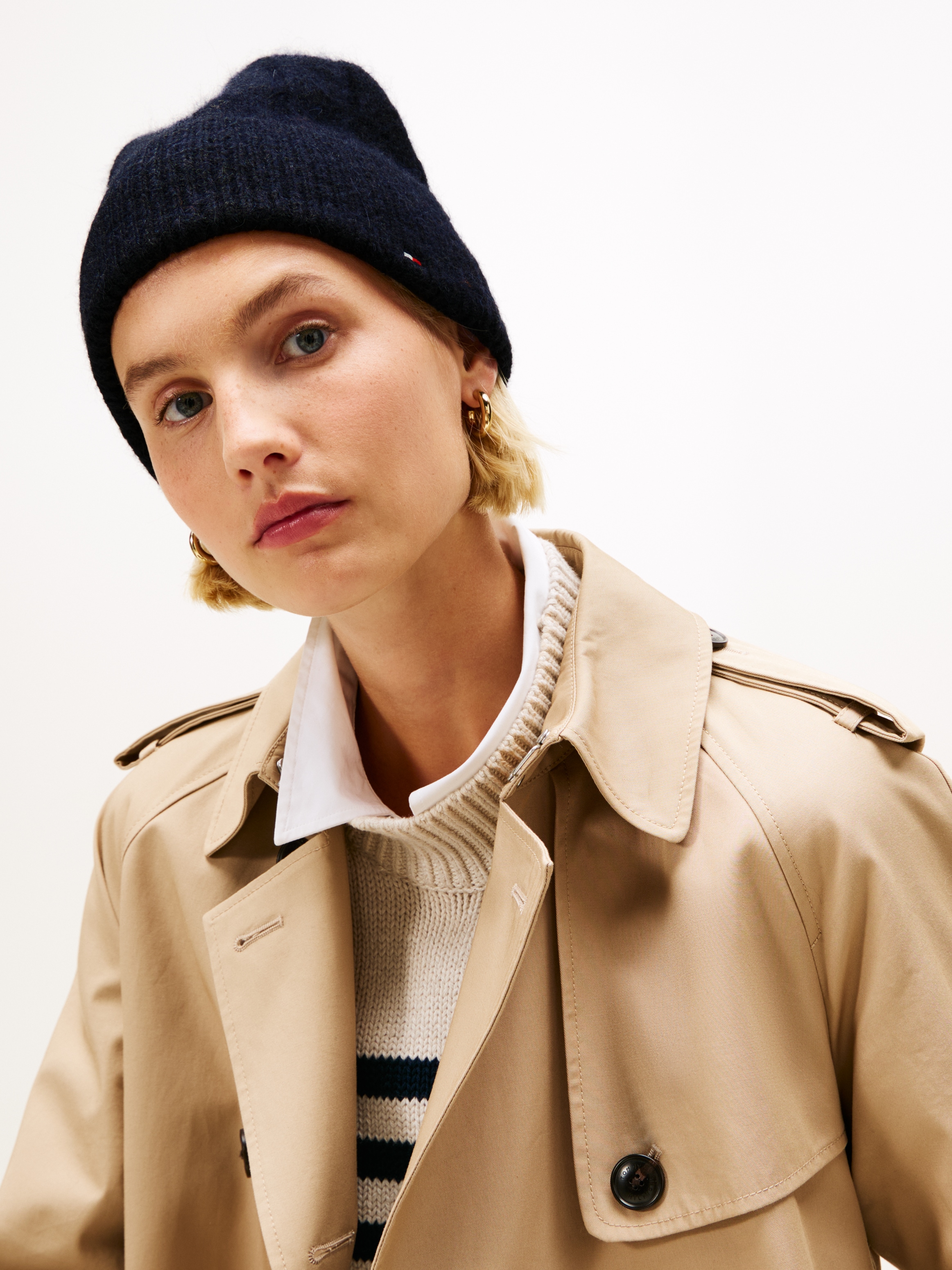 Tommy Hilfiger Beanie »FLAG FLUFFY BEANIE« Regular fit