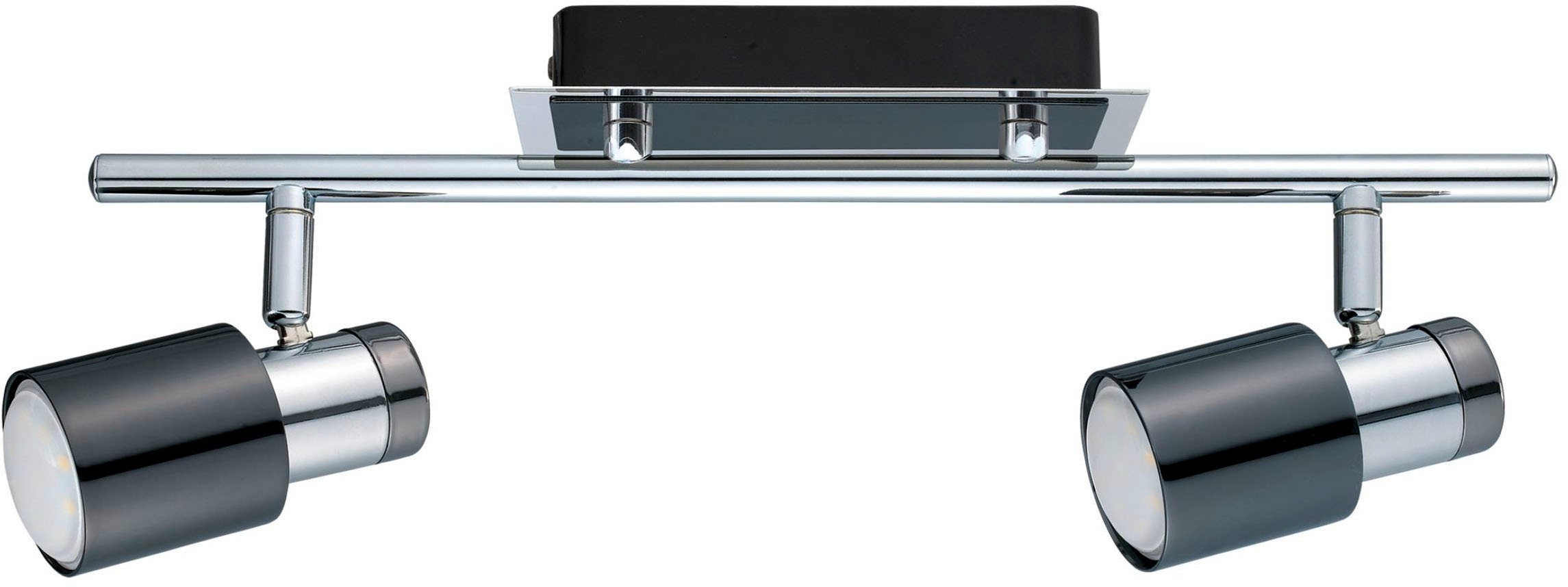 EGLO Deckenleuchte »Davida 1 Deckenlampe, Deckenspot aus Metall, Wohnzimmerlampe, GU10« GU10 1 Stk. Spot - L39 x B7 cm - nickel-nero - 2X4,6W inkl.