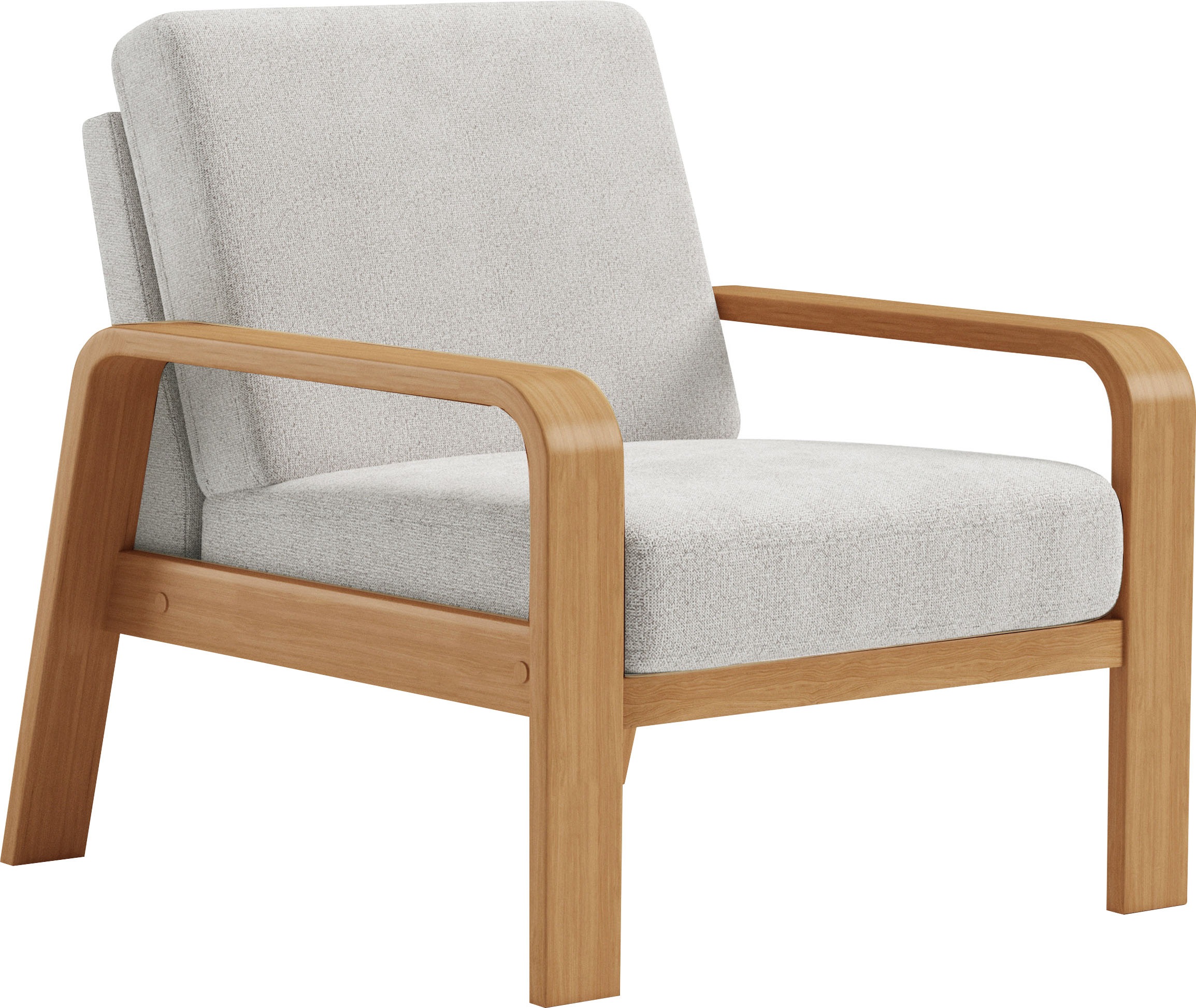 sit&more Sessel »Kolding«, Armlehnen aus eichefarbigem Buchenholz, verschiedene Bezüge und Farben