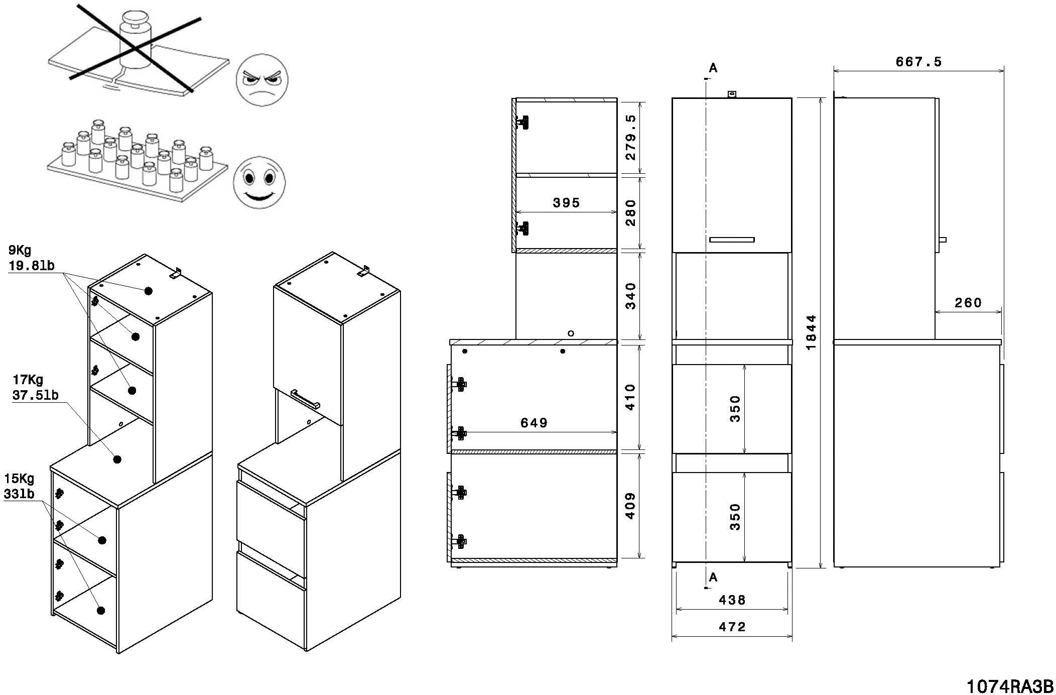 Parisot Mehrzweckschrank-Set »Laundry 4« Set, 4 Stk. tlg.
