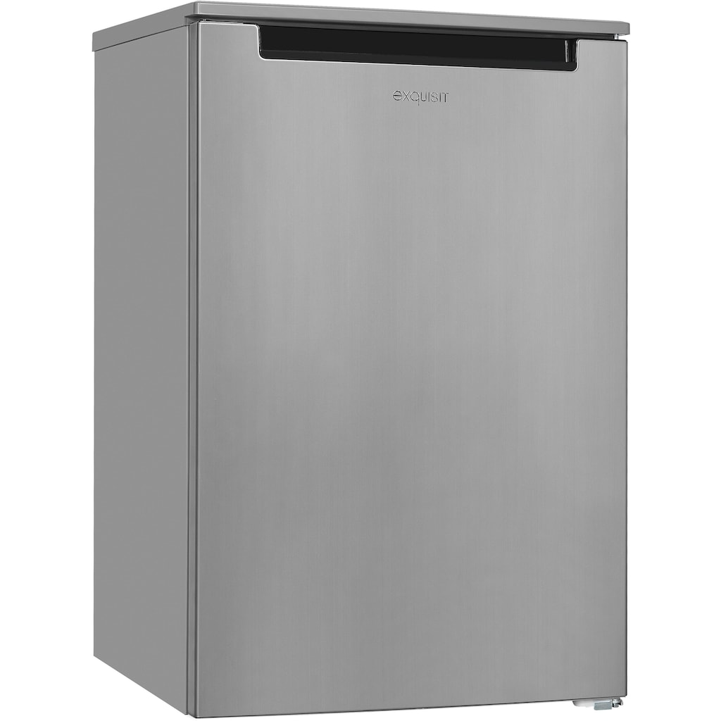 exquisit Kühlschrank, KS15-V-040D inoxlook, 85,5 cm hoch, 54,5 cm breit, Energieeffizienzklasse D, 123 Liter Nutzinhalt