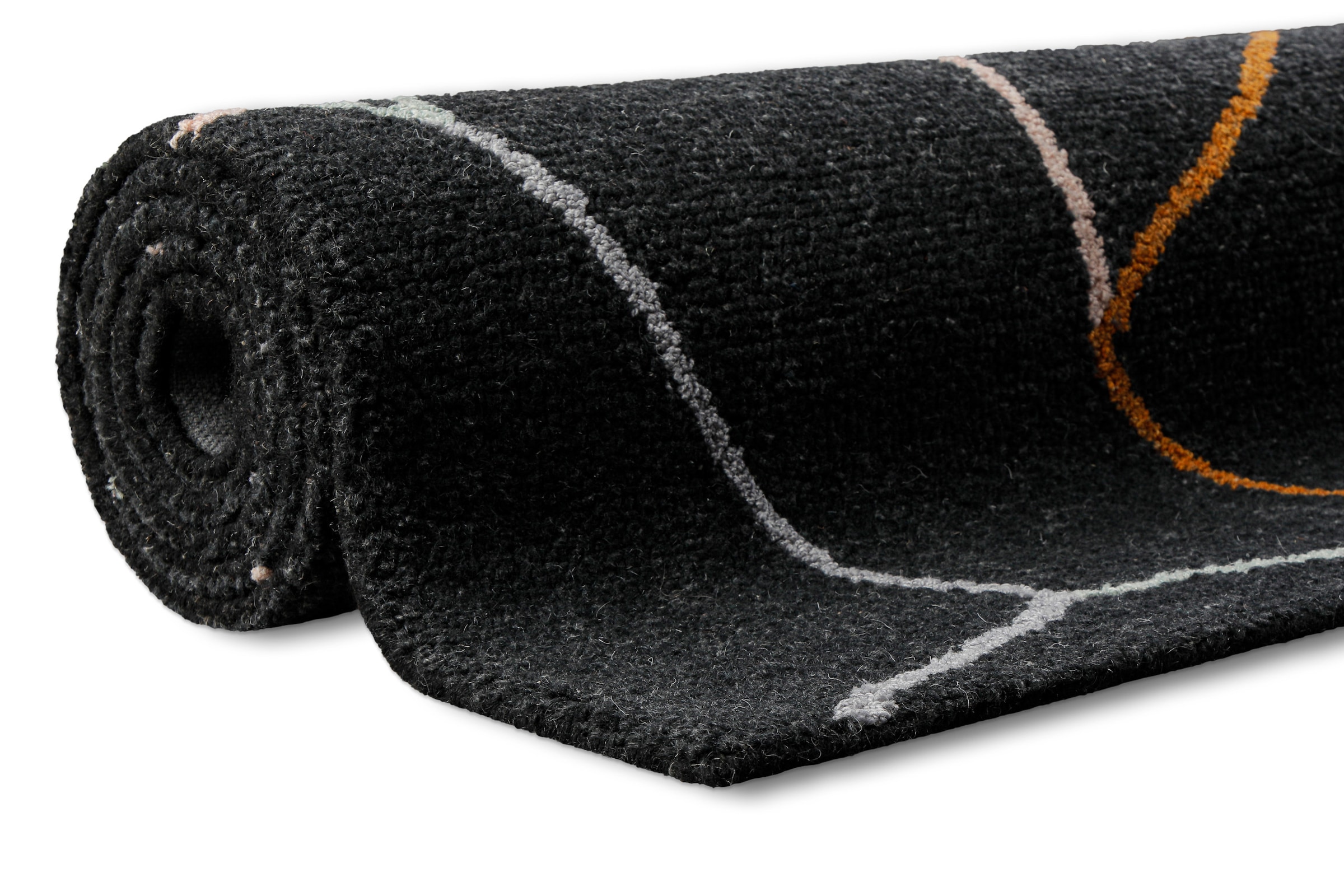 Wecon home Teppich »Nox« rechteckig 6 mm Höhe Wollteppich, abstrakt, hochwertig, handgetuftet, robust, modern