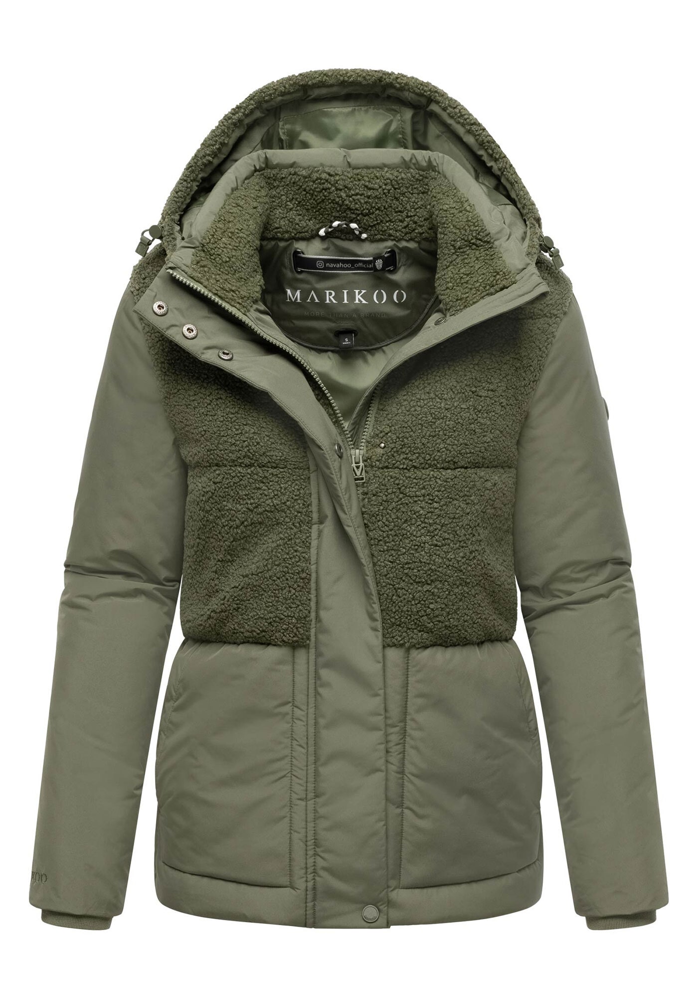 Marikoo Winterjacke »Marikoo Sheeta Damen Herbst Winter Teddyfell Jacke gefüttert N095«