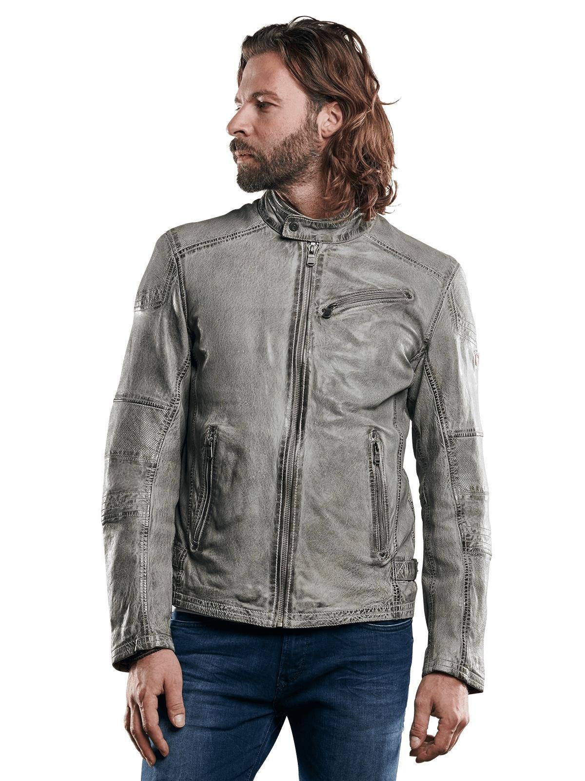 emilio adani Lederjacke mit gebrauchter Warenoberfläche