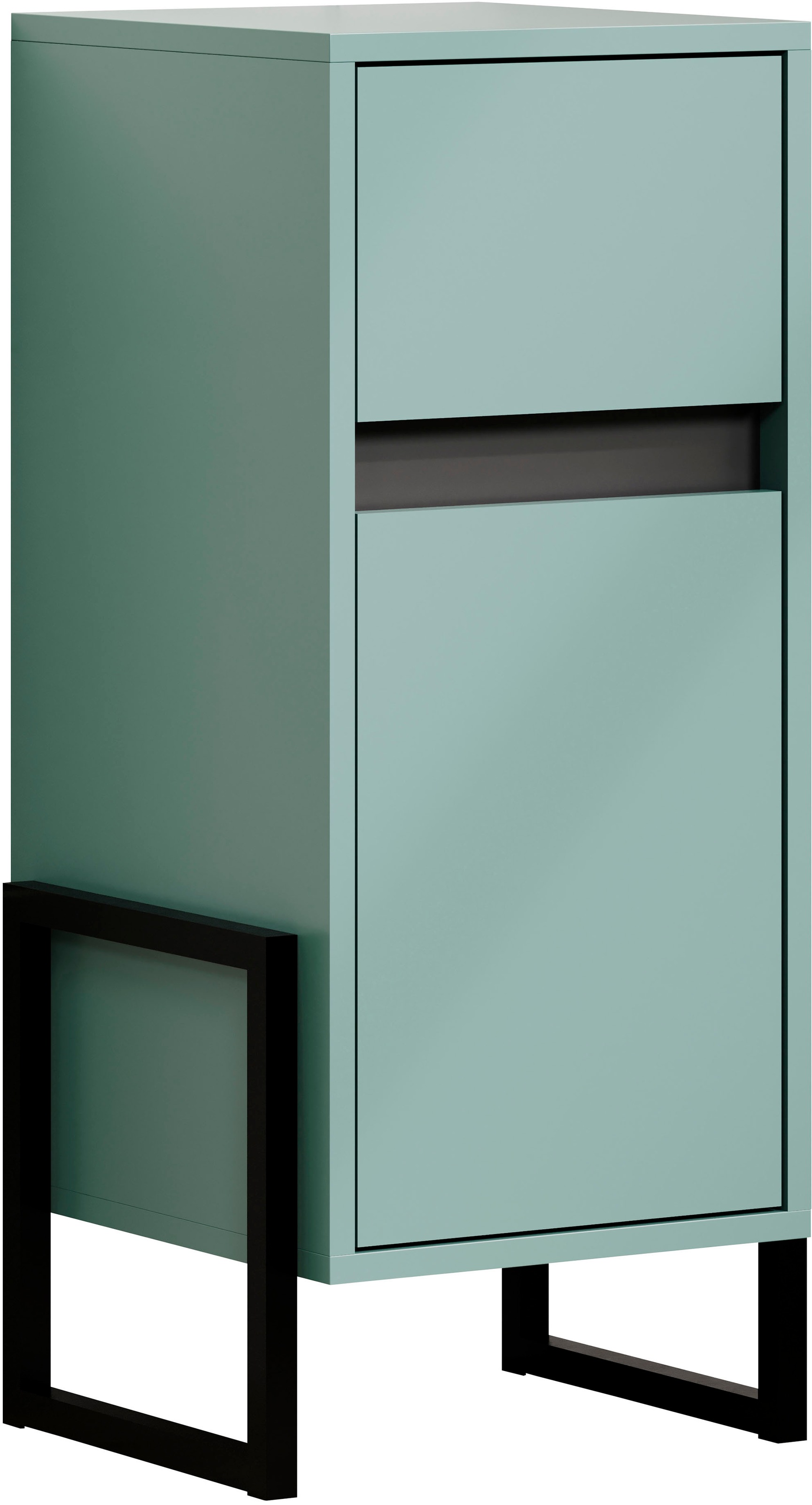 welltime Unterschrank »Malcesine«, (1 St.), Badkommode in Dunkeltürkis mit Metallgestell - (B/T/H) 36/35/80 cm
