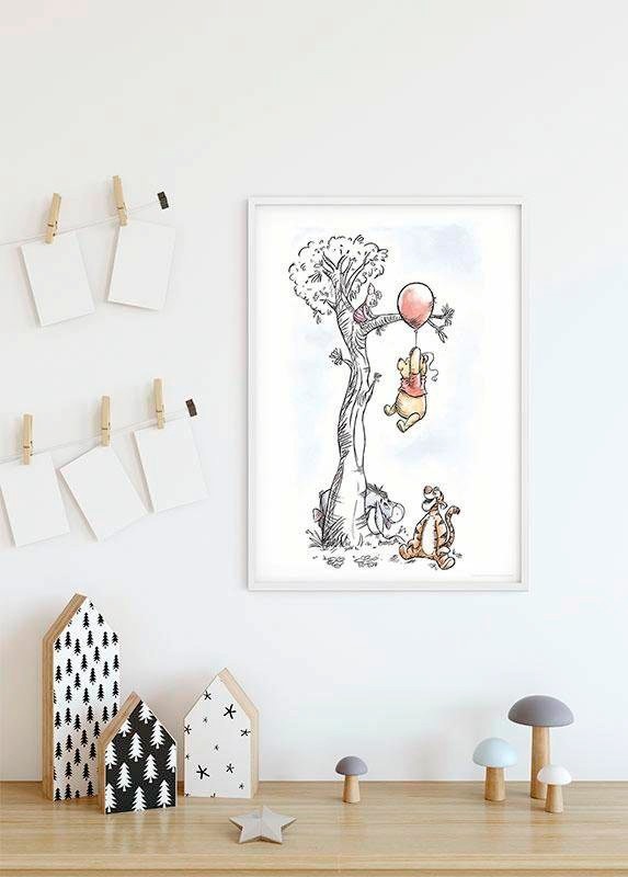 Komar Bild »Winnie the Pooh Hang on«, Disney, (1 St.), Wandbild zur Dekoration im Kinderzimmer - ohne Rahmen
