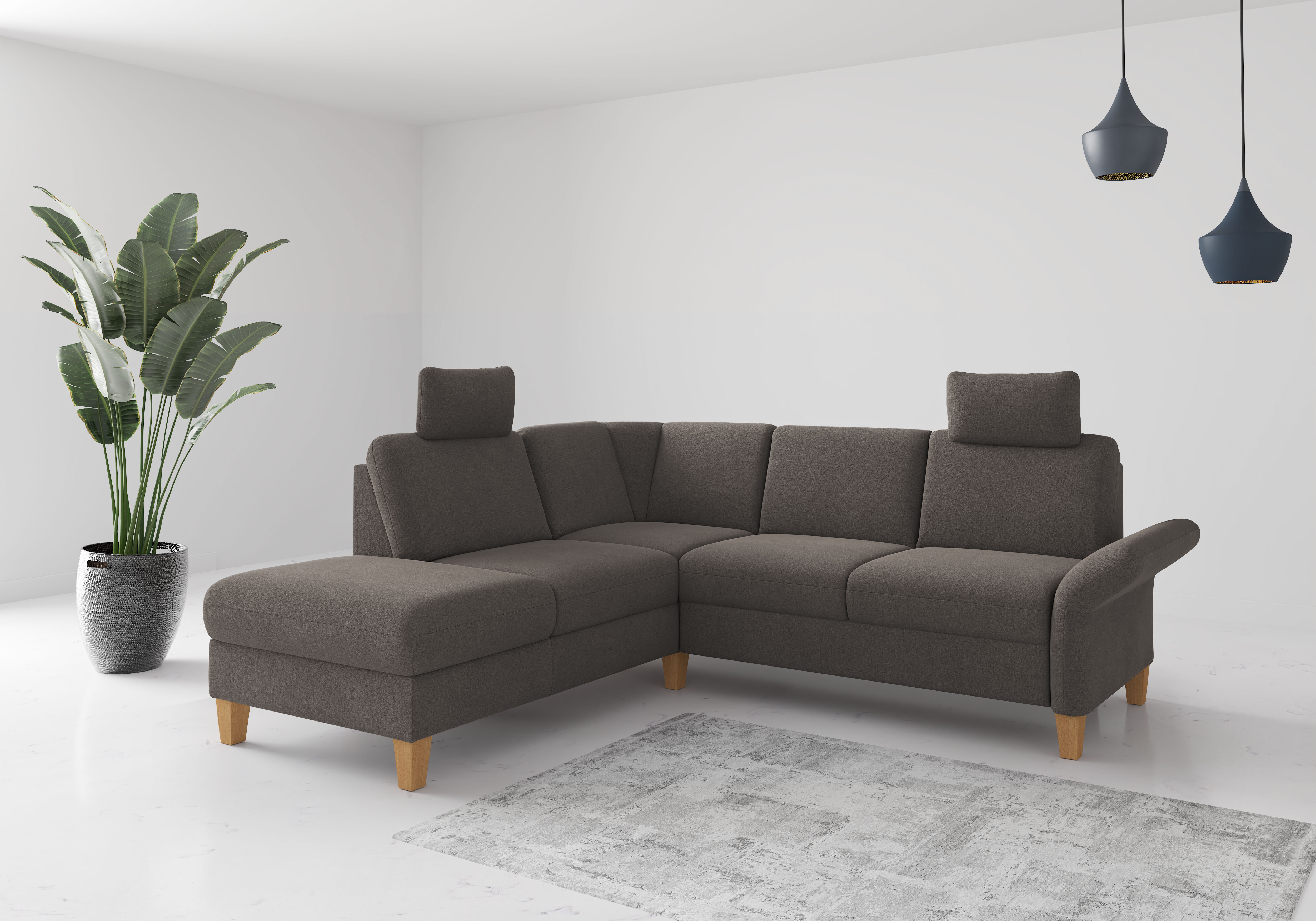 OTTO home Ecksofa "Rochelle, L-Form" wahlweise mit Armteilverstellung, Schlaffunktion und Bettkasten
