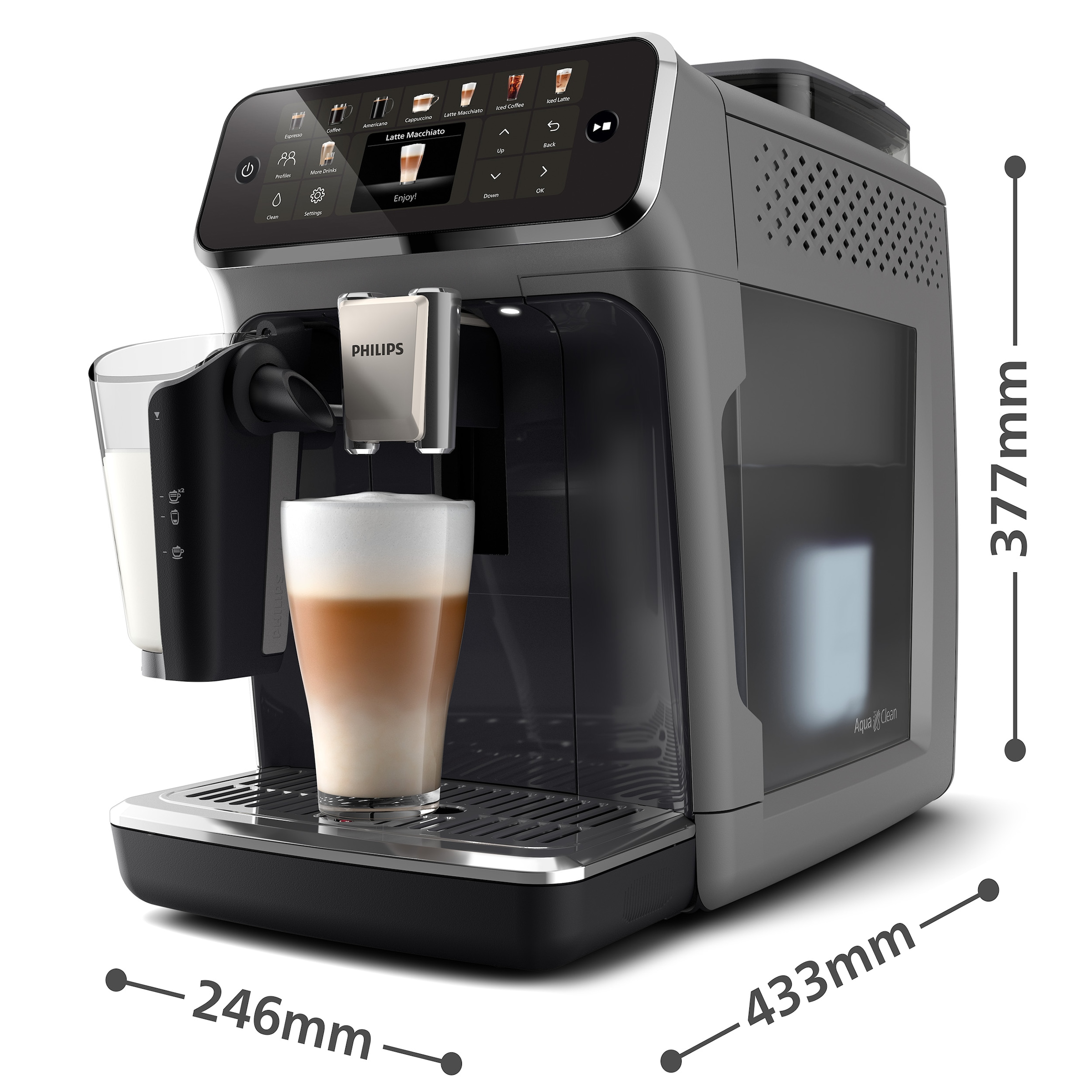 Philips Kaffeevollautomat »EP5547/90 5500 Series, 20 Kaffeespezialitäten (heiß oder eisgekühlt)«, LatteGo-Milchsystem, SilentBrew Technologie