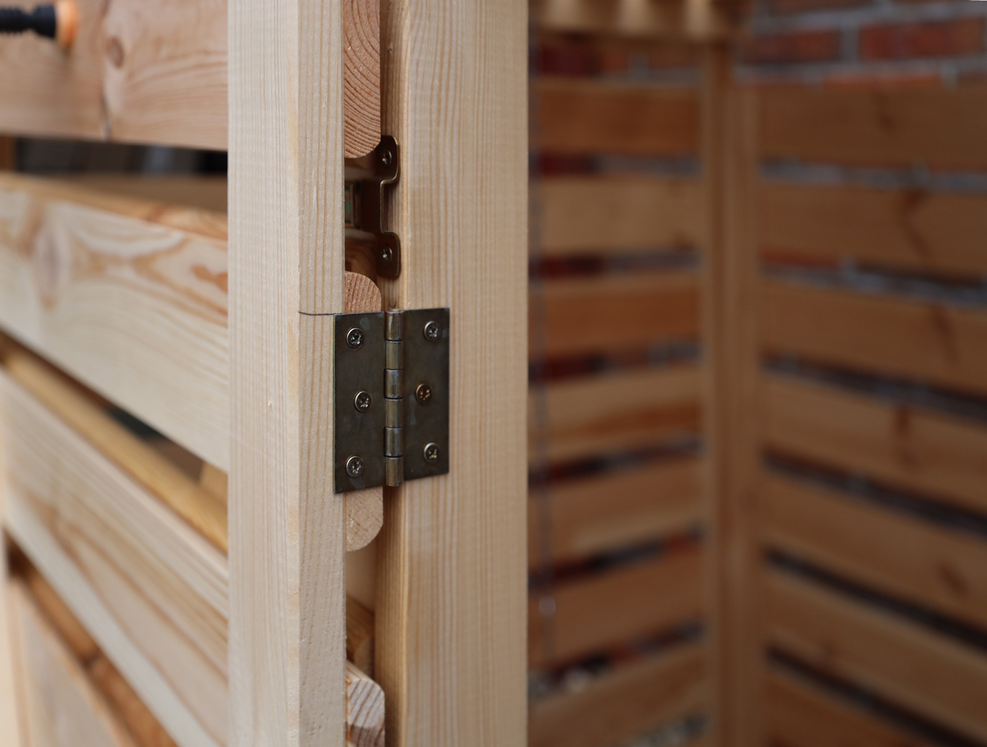 promadino Mülltonnenbox »Vario V«, für 3 x 240 l, holzfarben