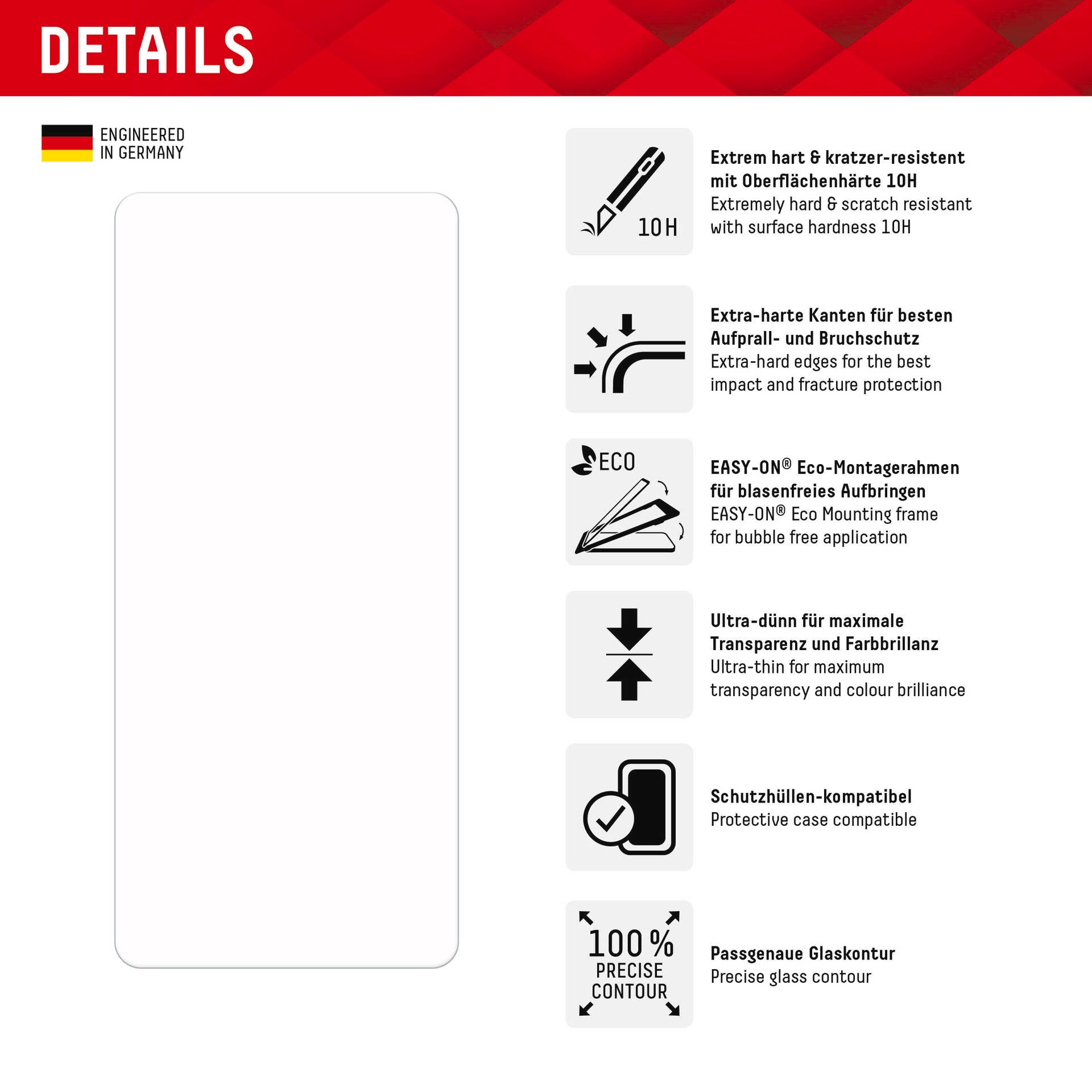 Displex Displayschutzfolie »Real Glass Samsung Galaxy A54 5G«