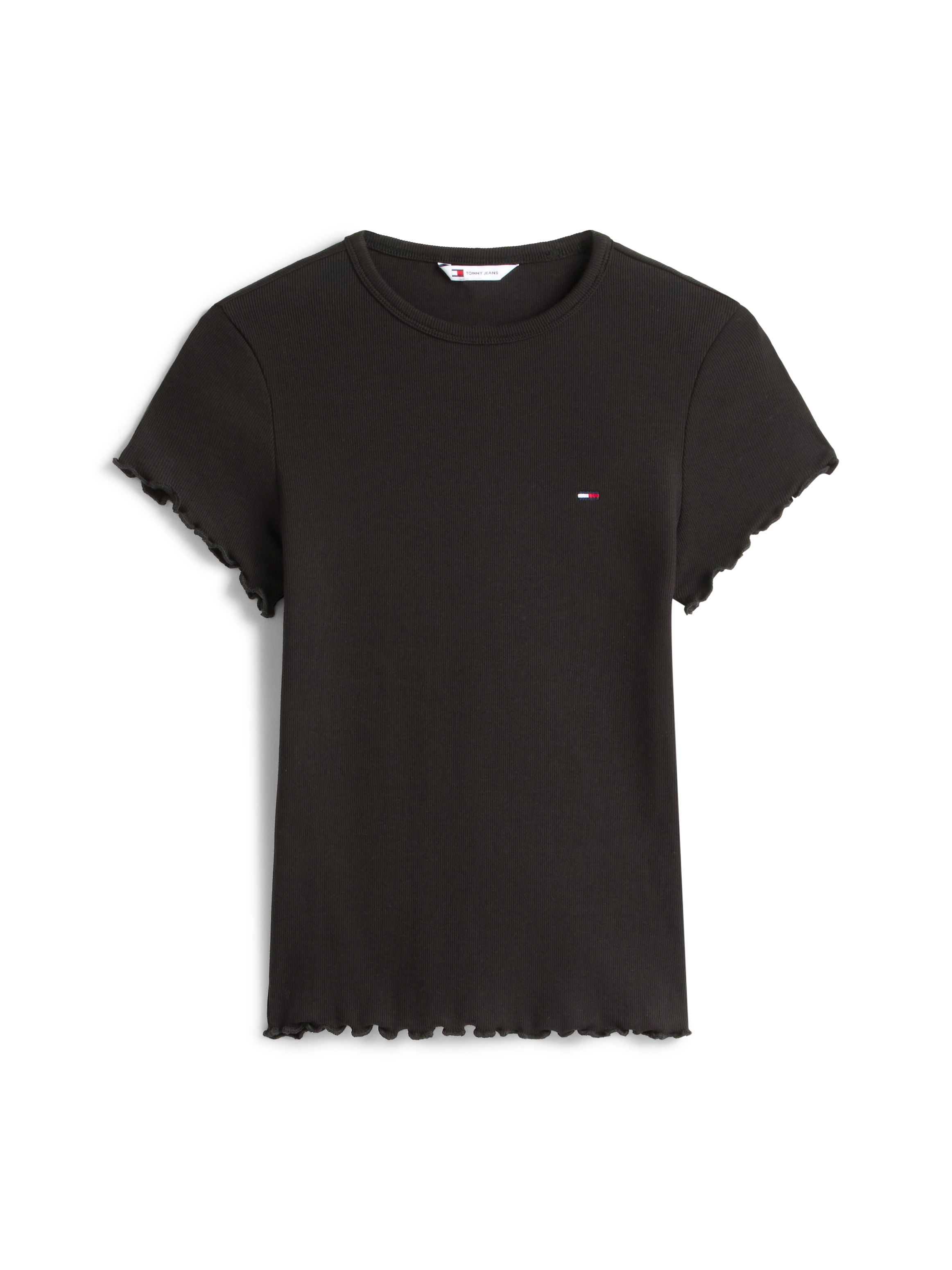 Tommy Jeans T-Shirt »TJW SLIM LETTUCE EDGE RIB SS« mit gerippter Struktur