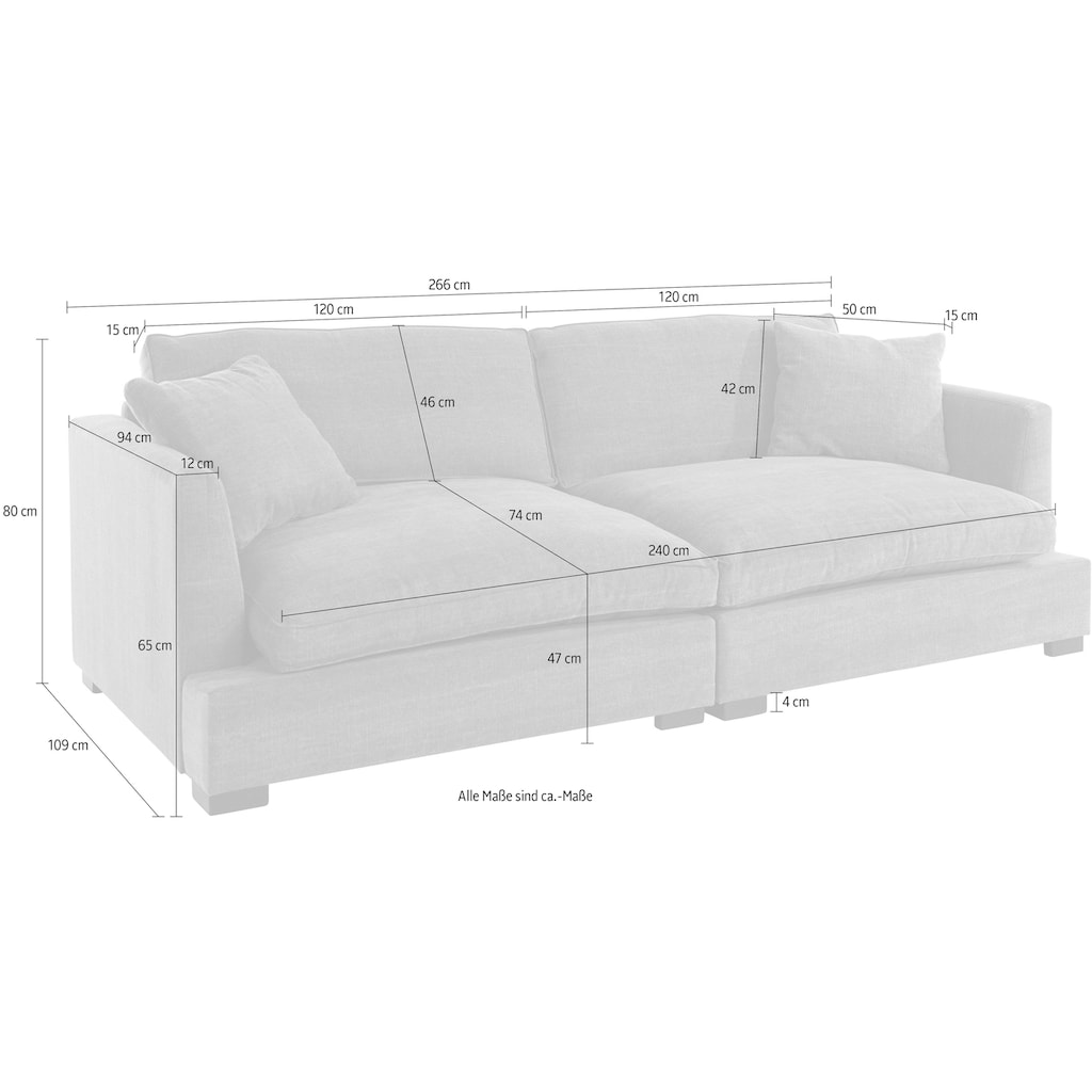 Guido Maria Kretschmer Home&Living Big-Sofa »Annera«, besonders weicher und kuschiliger Sitzkomfort, mit extra tiefen Sitzflächen