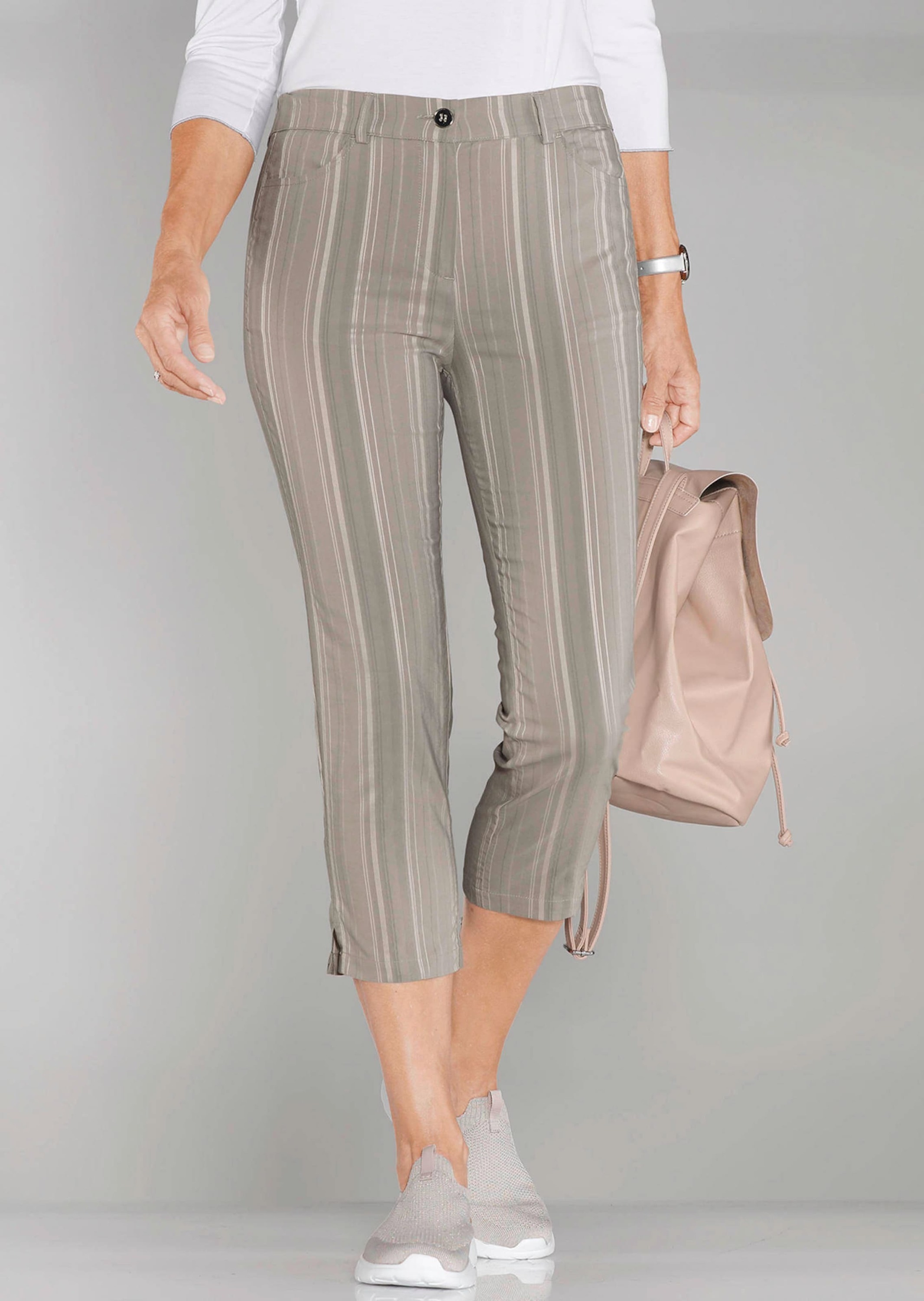 GOLDNER Caprihose »Kurzgröße Verkürzte Strukturhose, elastisch«