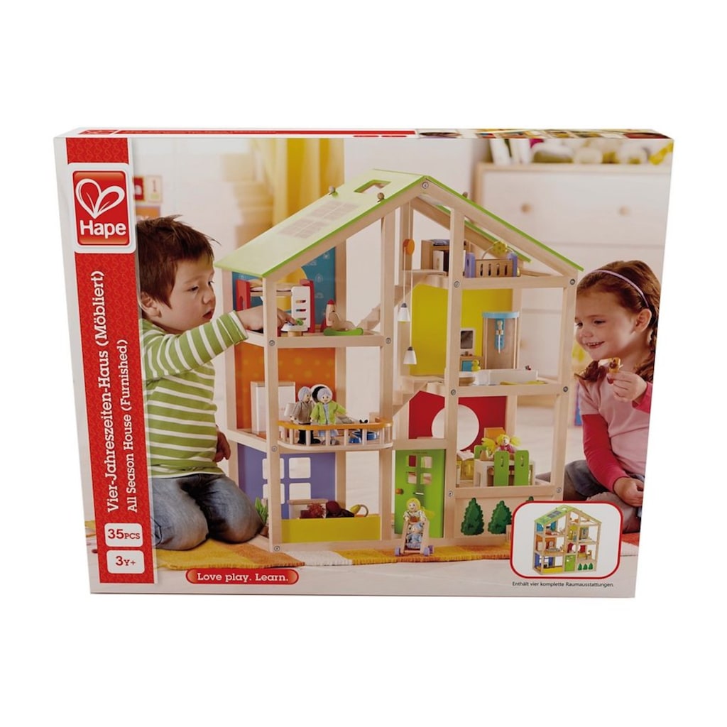 Hape Puppenhaus »Holzspielzeug, Vierjahreszeiten«, inkl. Puppenmöbel