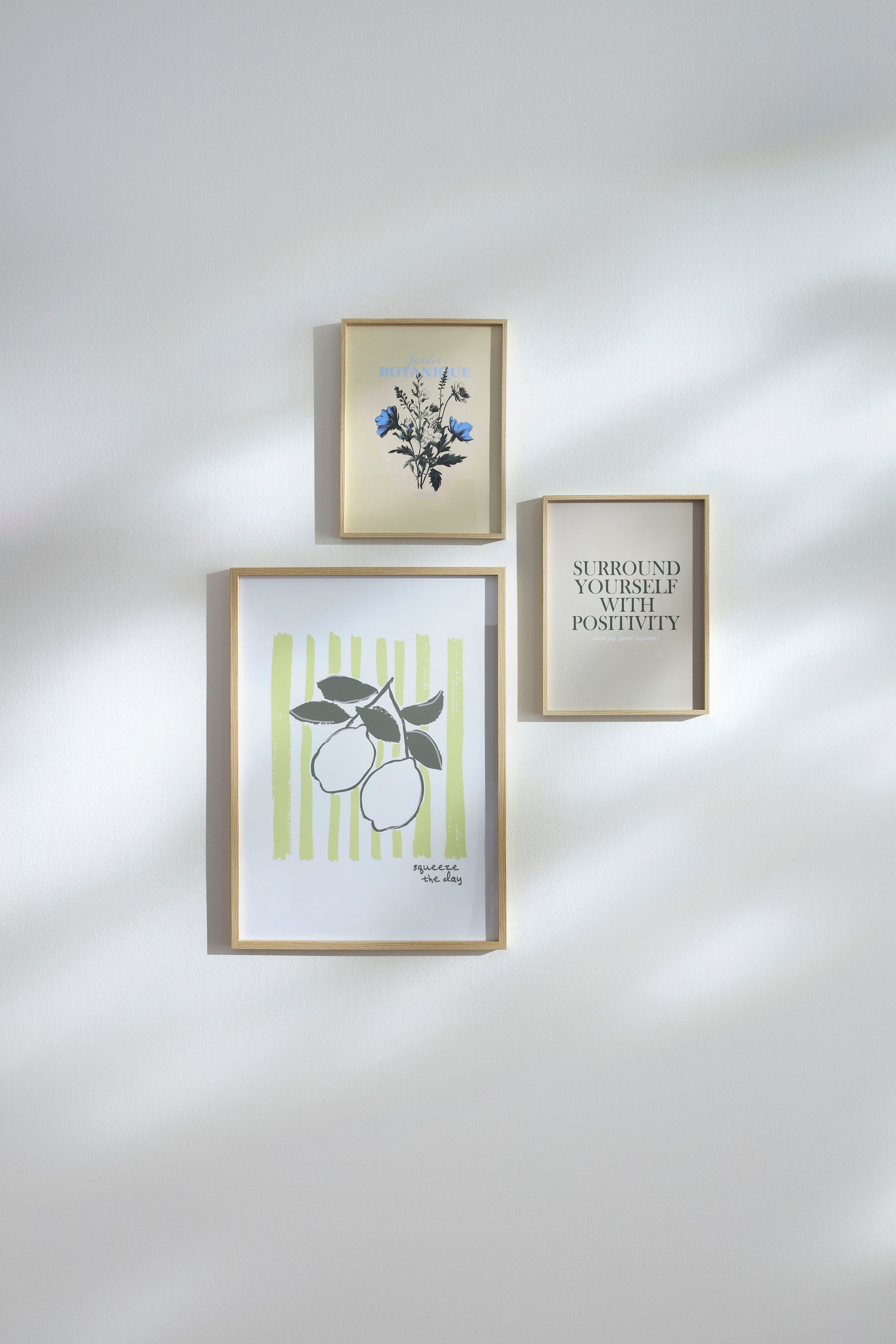 s.Oliver Kunstdruck »Zitronen "Squeeze the day"« Kunst | Obst | Obst Bilder | Schriftzug | Schriftzüge 1 Stk. tlg. gerahmt, Rahmen aus Holz, Echtholz