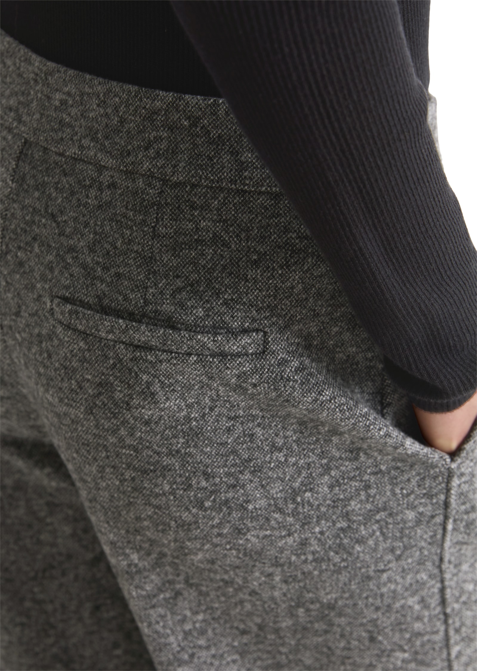 Marc O'Polo Jerseyhose, relaxed fit, Tweed Jersey, Schlupfstyle