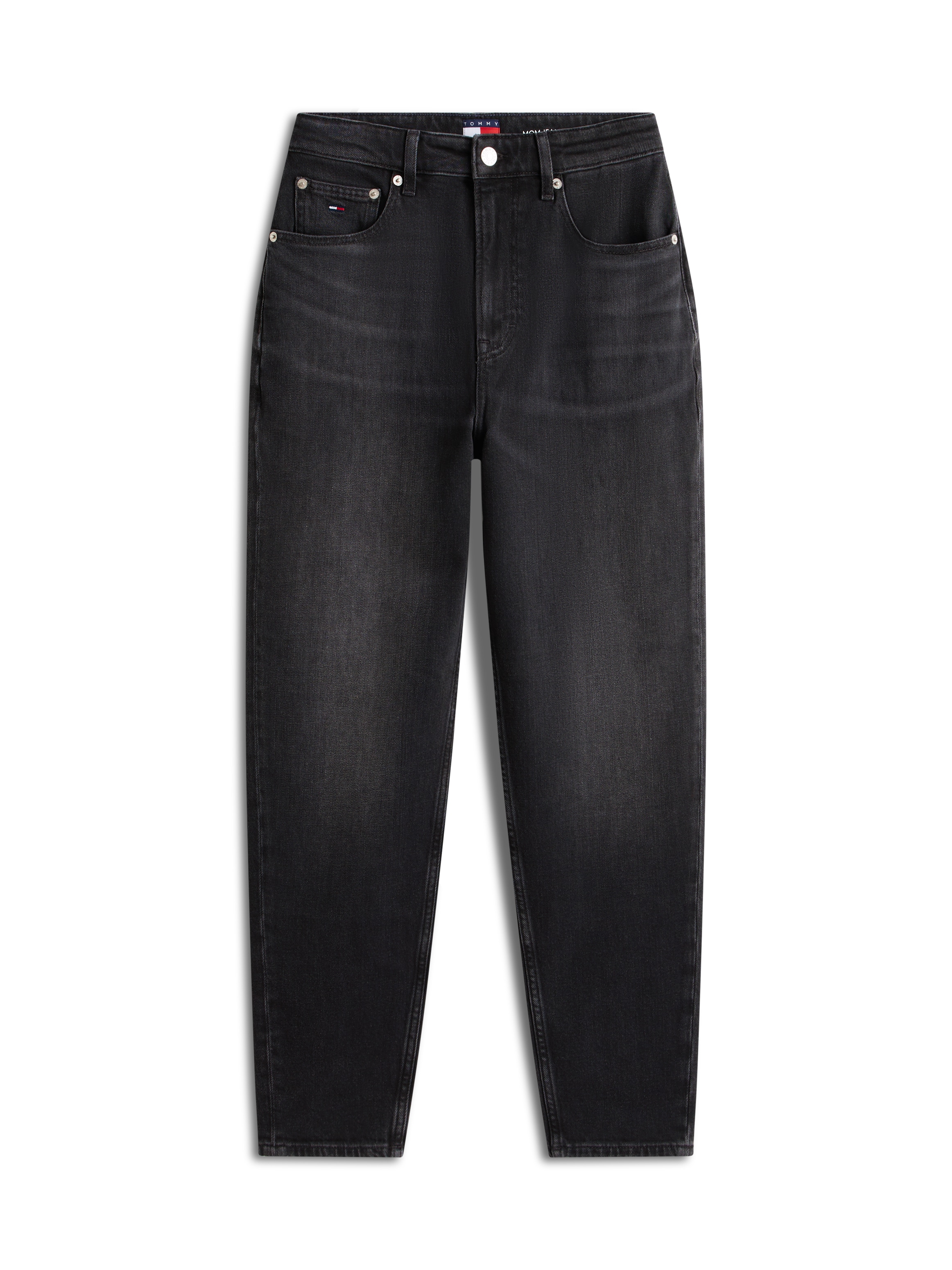 Tommy Jeans Mom-Jeans »MOM JEAN UH TPR« mit Logo-Stickereien, in knöchelfreier Länge