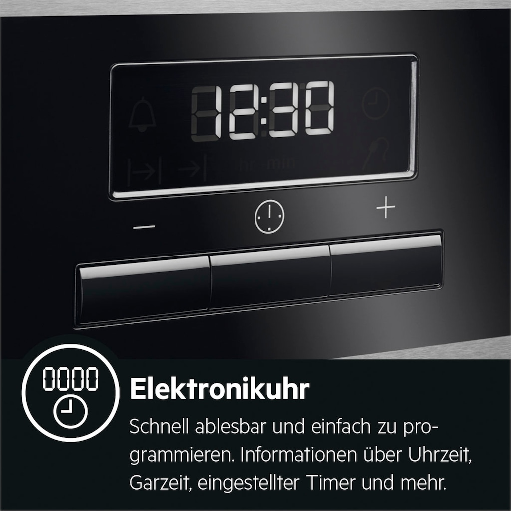 AEG Einbaubackofen »BEB331010M 944 188 242«, BEB331010M, mit Backauszug, Aqua-Reinigungsfunktion