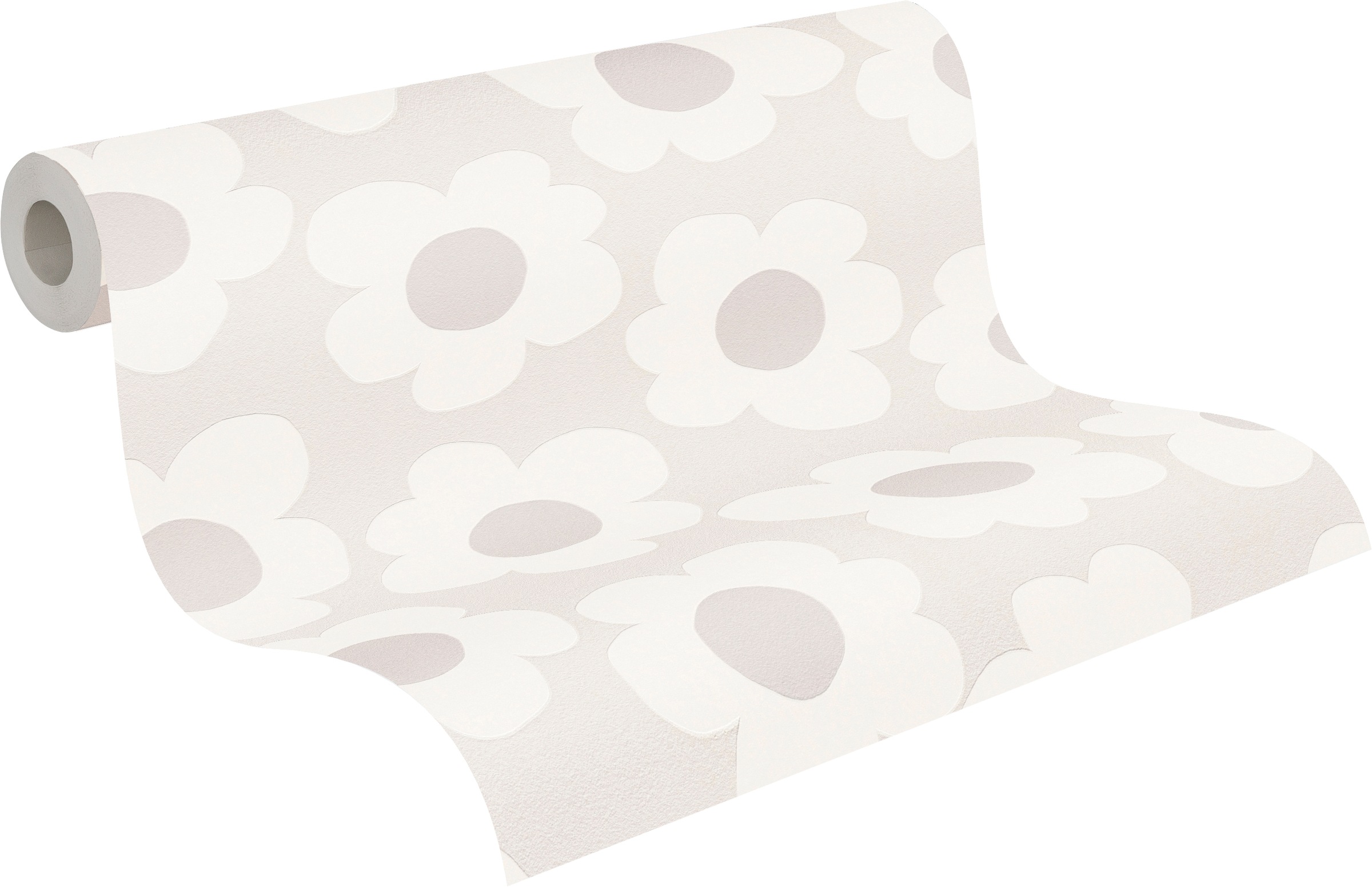 living walls Vliestapete »Kids Studio Retro Blumen – Vliestapete für Kinder« Retro | floral | geblümt glatt Große grafische Blüten im freundlichen Retro-Look