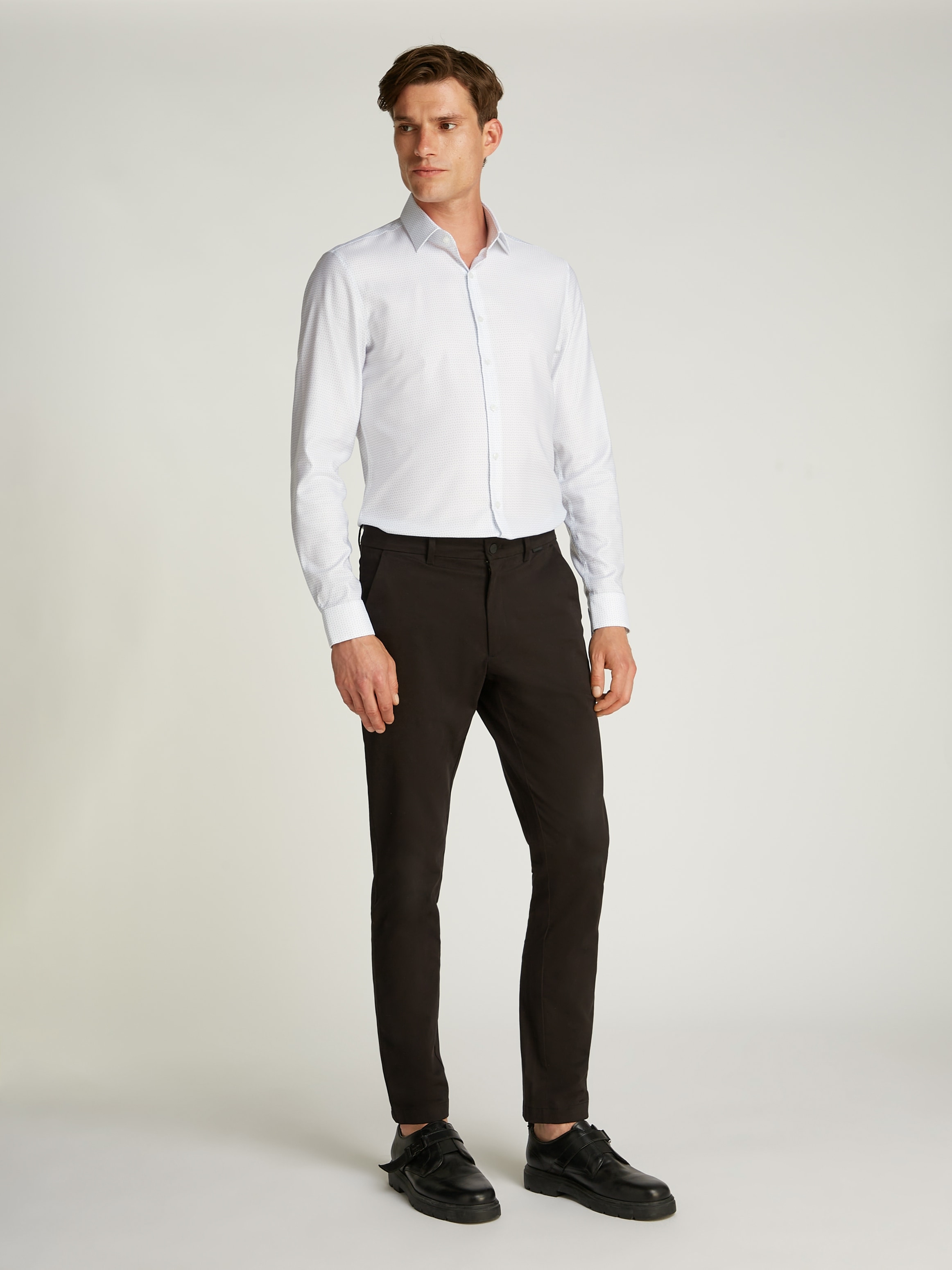Calvin Klein Chinohose »SATEEN STRETCH SLIM CHINO«, mit Logopatch