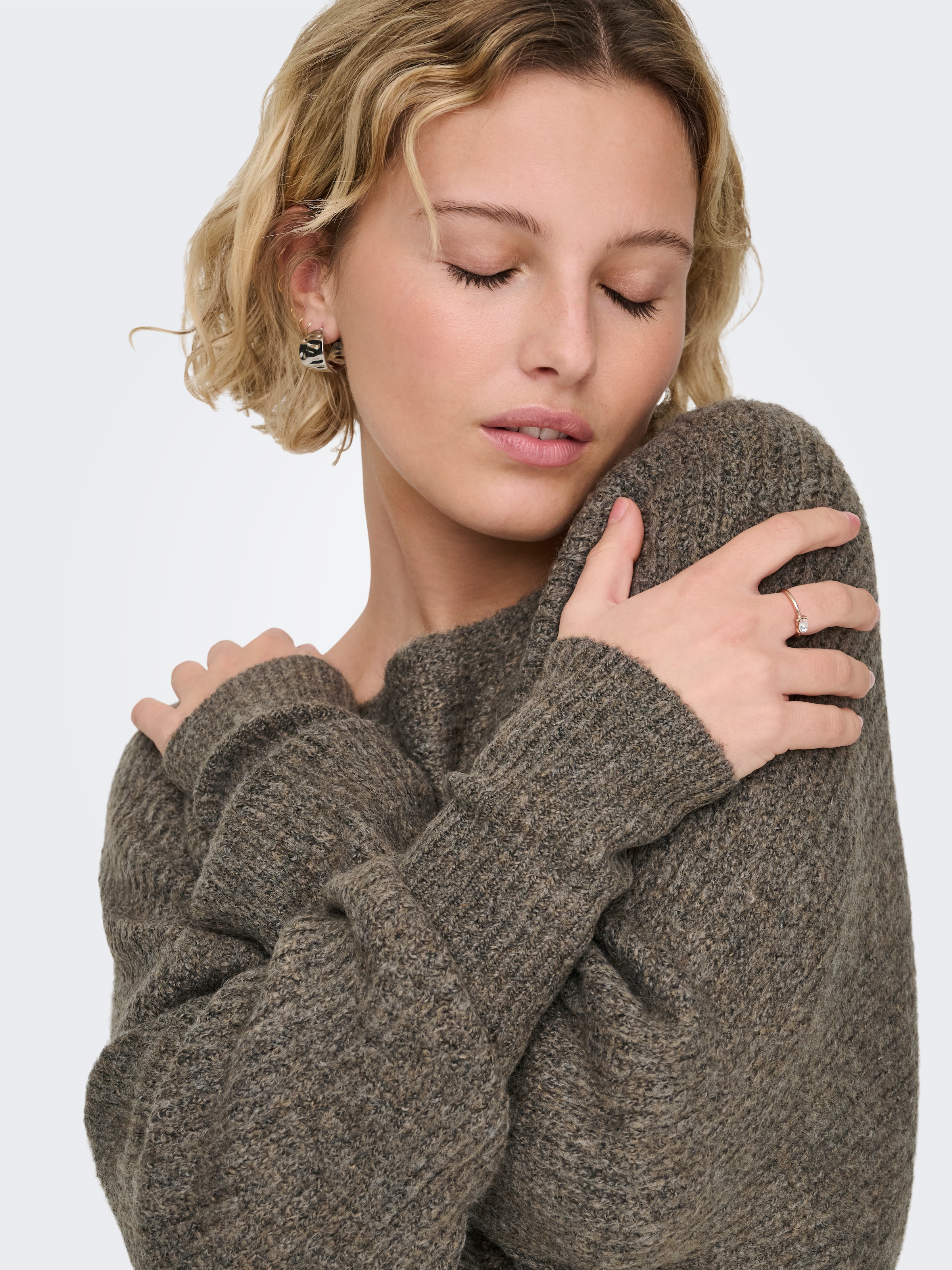 ONLY Strickpullover »ONLDANIELLA L/S PULLOVER KNT NOOS« Materialmix, regular fit