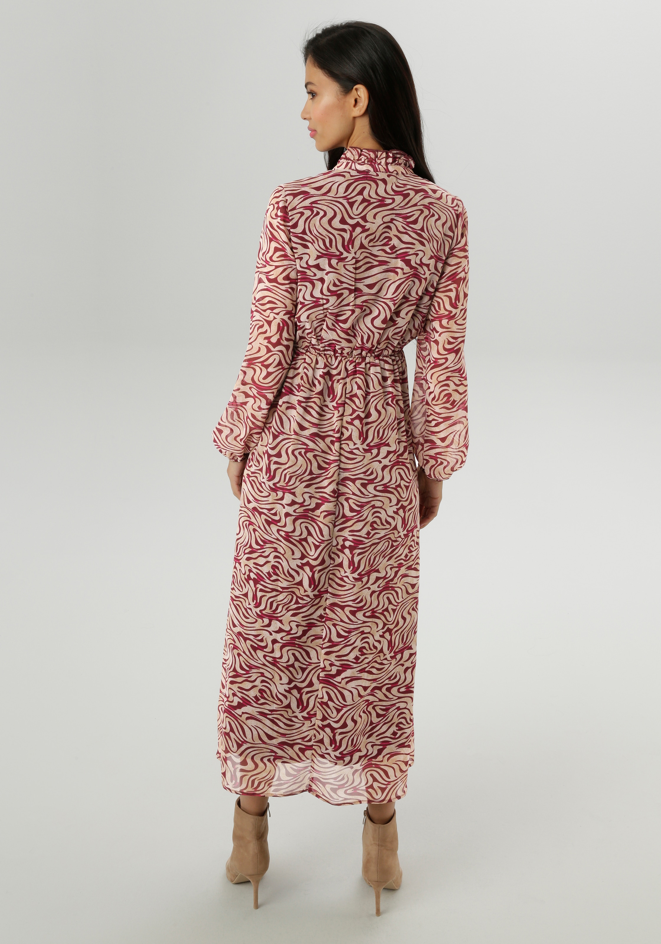Aniston SELECTED Maxikleid, mit aufwendiger und dekorativer Biesenverarbeitung - NEUE KOLLEKTION