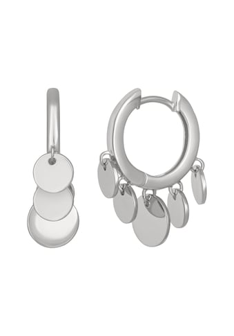 CAÏ Paar Creolen »Boho dangling hoops 925/- Sterling Silber rhodinie«, Creolen kaufen